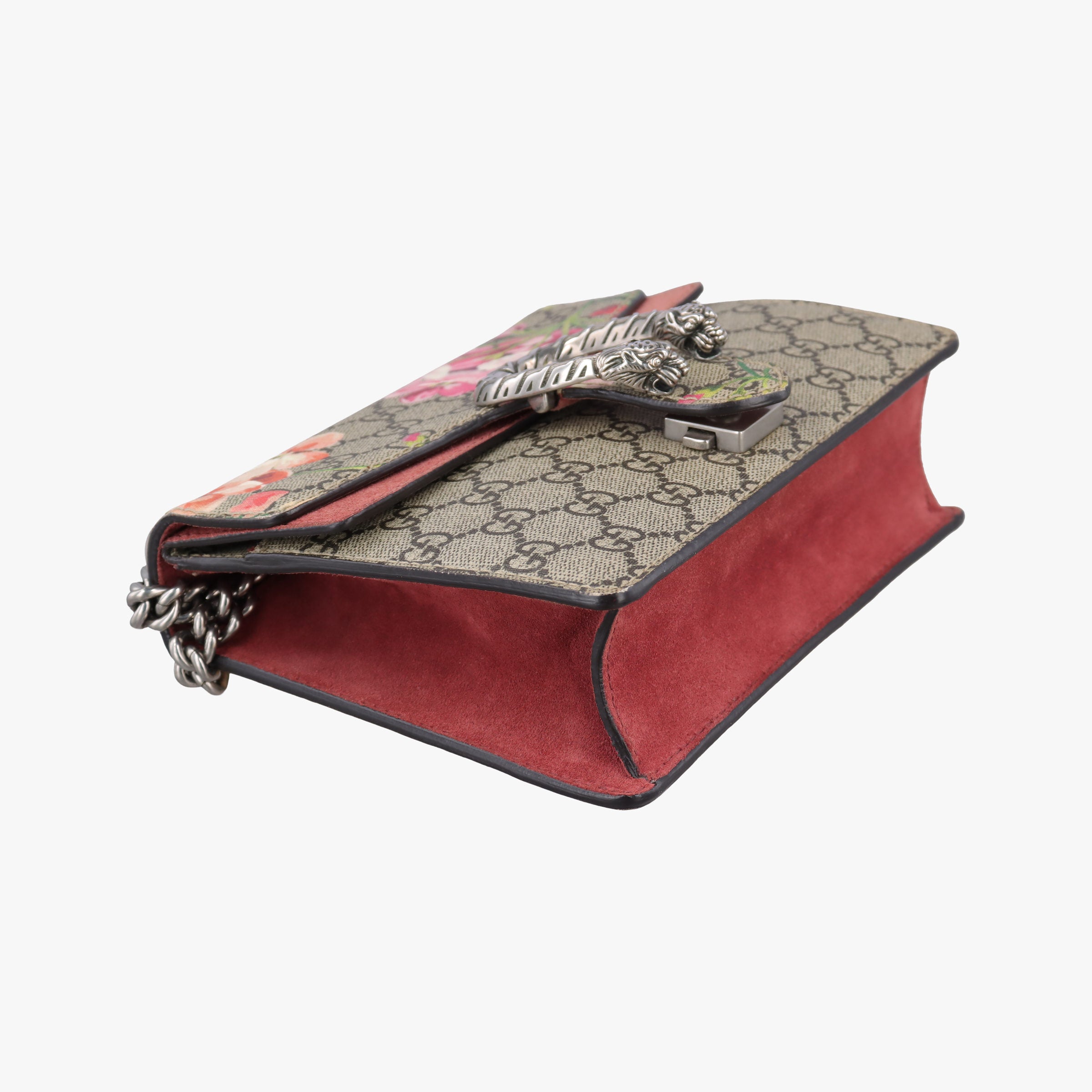 Pre-owned Gucci Dionysus beige×red×multi PVC coated canvas×suede 421970 shoulderbag | stylenewstar