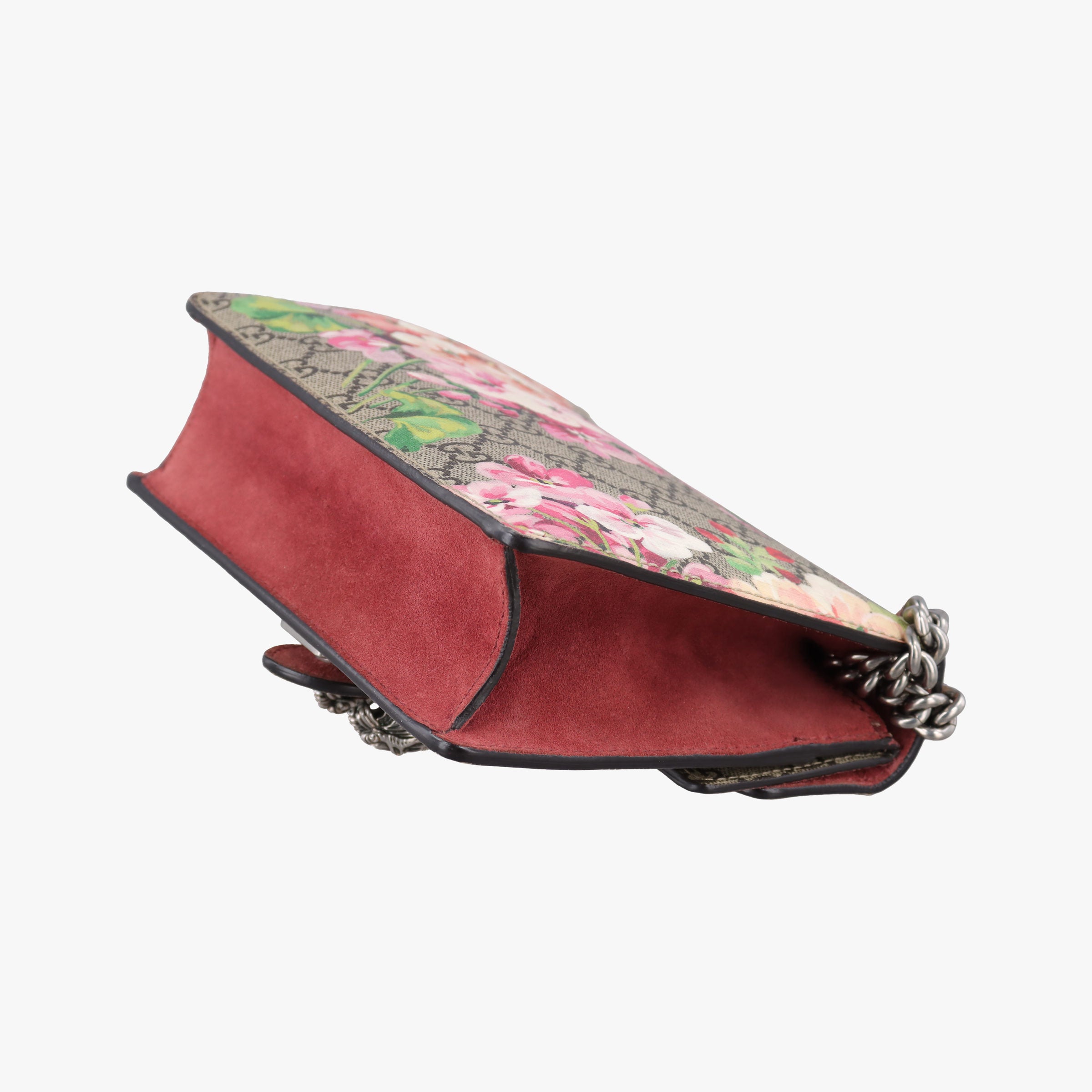 Pre-owned Gucci Dionysus beige×red×multi PVC coated canvas×suede 421970 shoulderbag | stylenewstar
