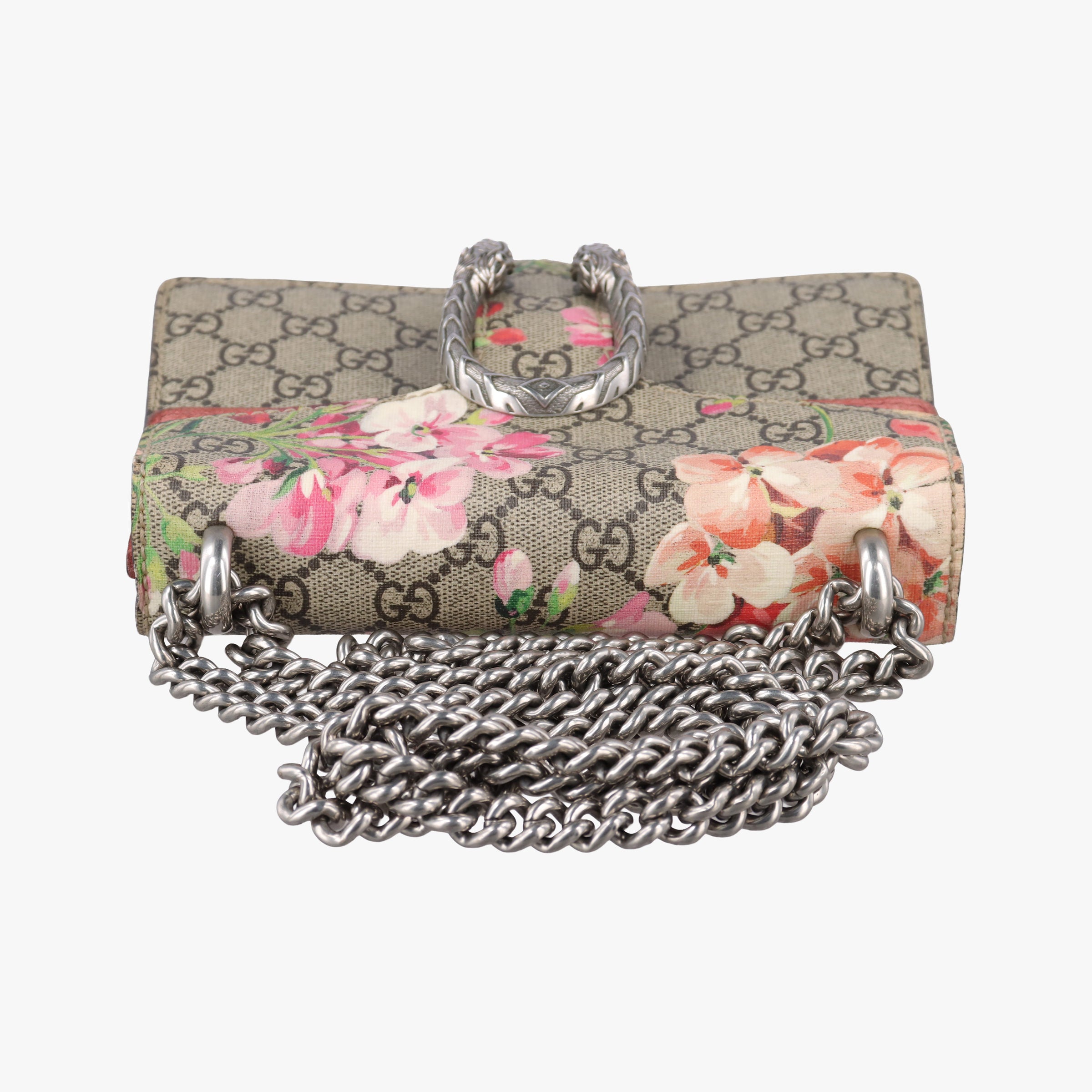 Pre-owned Gucci Dionysus beige×red×multi PVC coated canvas×suede 421970 shoulderbag | stylenewstar
