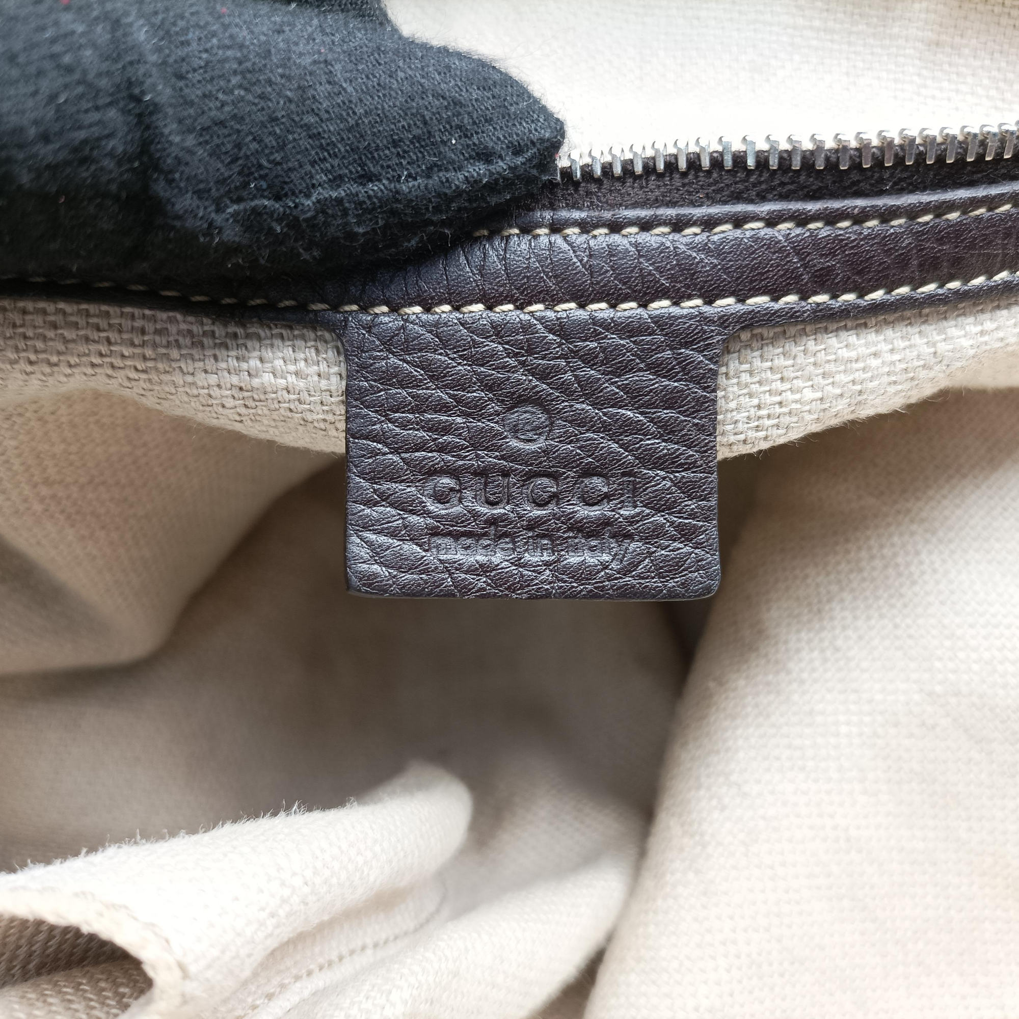 Pre-owned Gucci Babouska Hysteria Brown canvas×leather 229852 handbag | stylenewstar