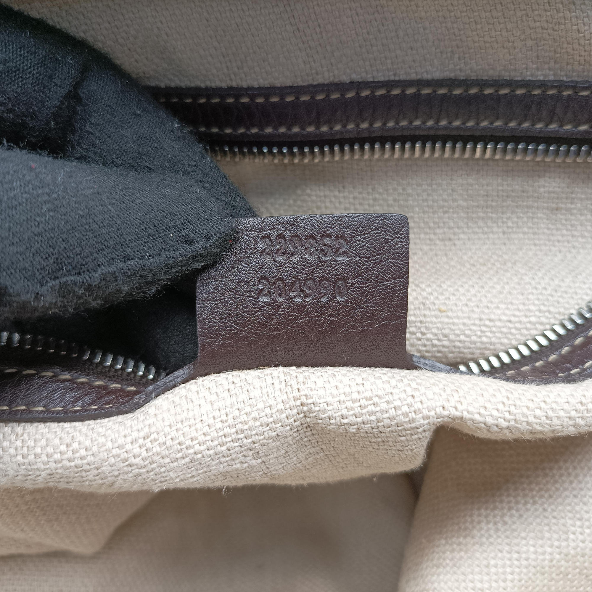 Pre-owned Gucci Babouska Hysteria Brown canvas×leather 229852 handbag | stylenewstar