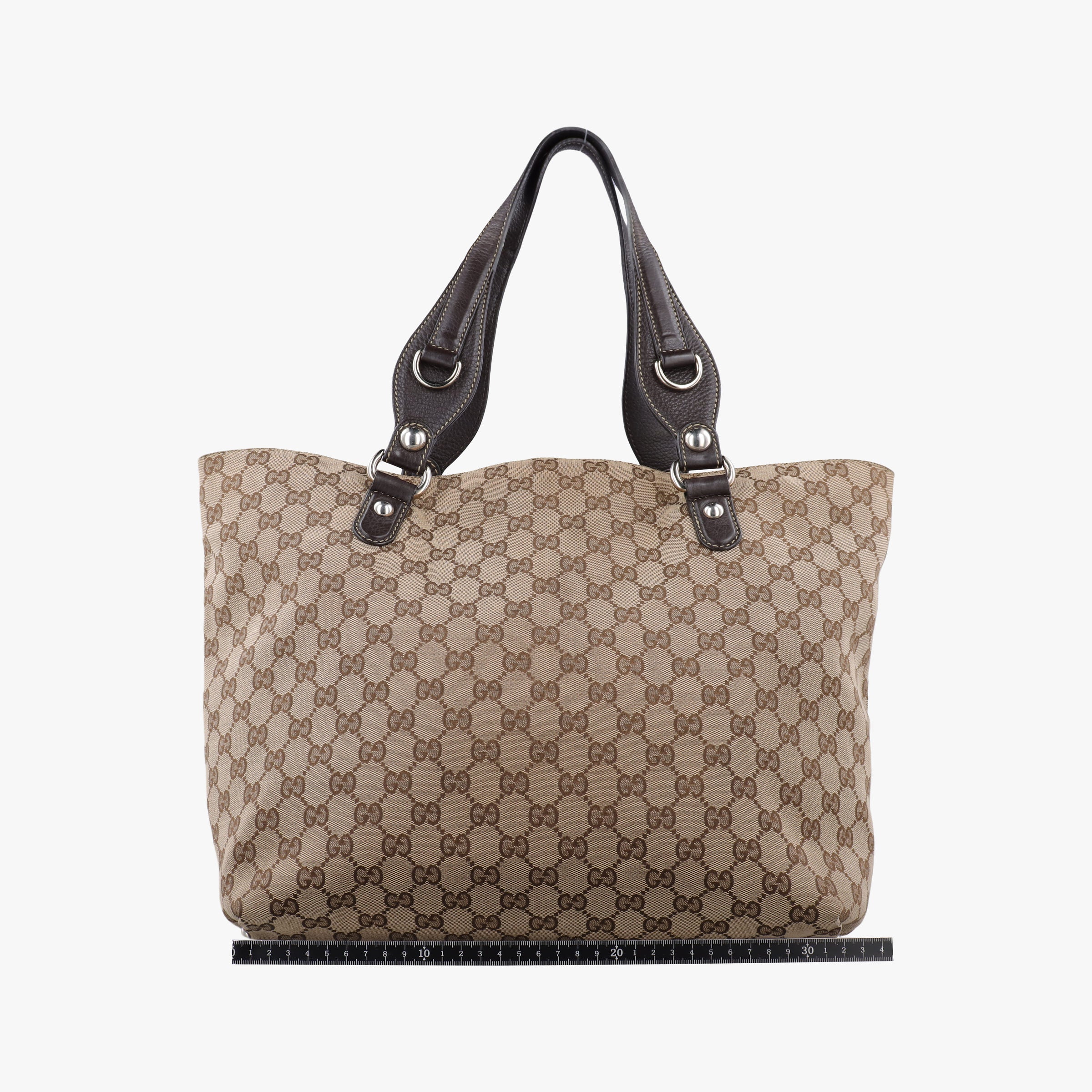 Pre-owned Gucci Babouska Hysteria Brown canvas×leather 229852 handbag | stylenewstar