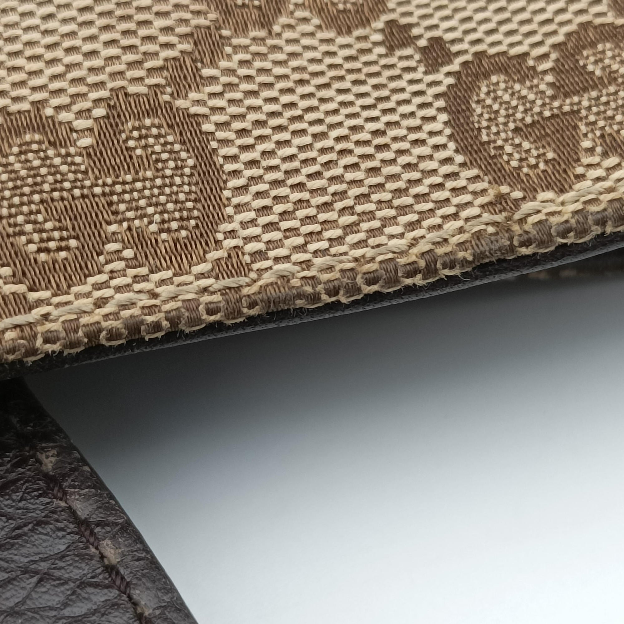 Pre-owned Gucci Babouska Hysteria Brown canvas×leather 229852 handbag | stylenewstar