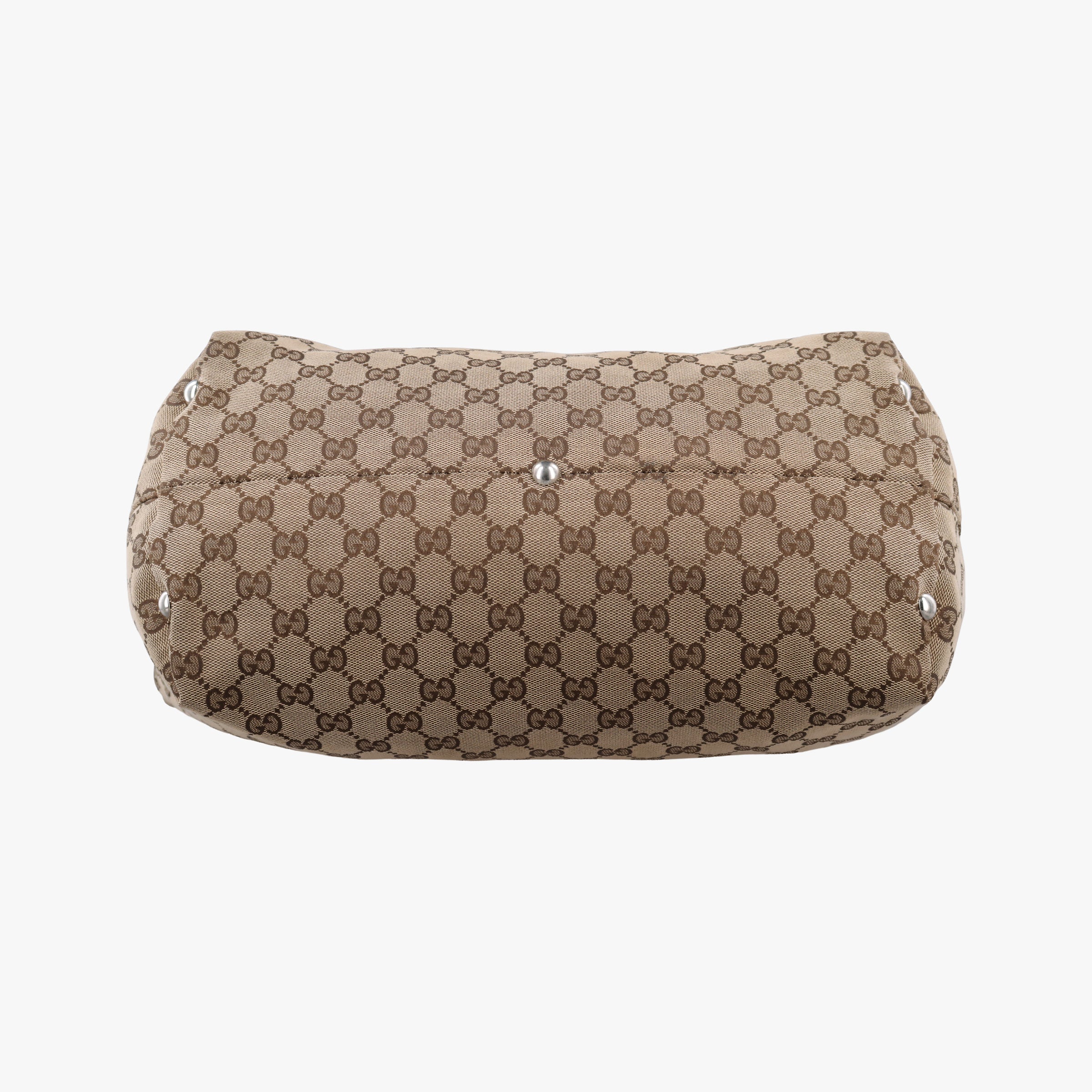 Pre-owned Gucci Babouska Hysteria Brown canvas×leather 229852 handbag | stylenewstar
