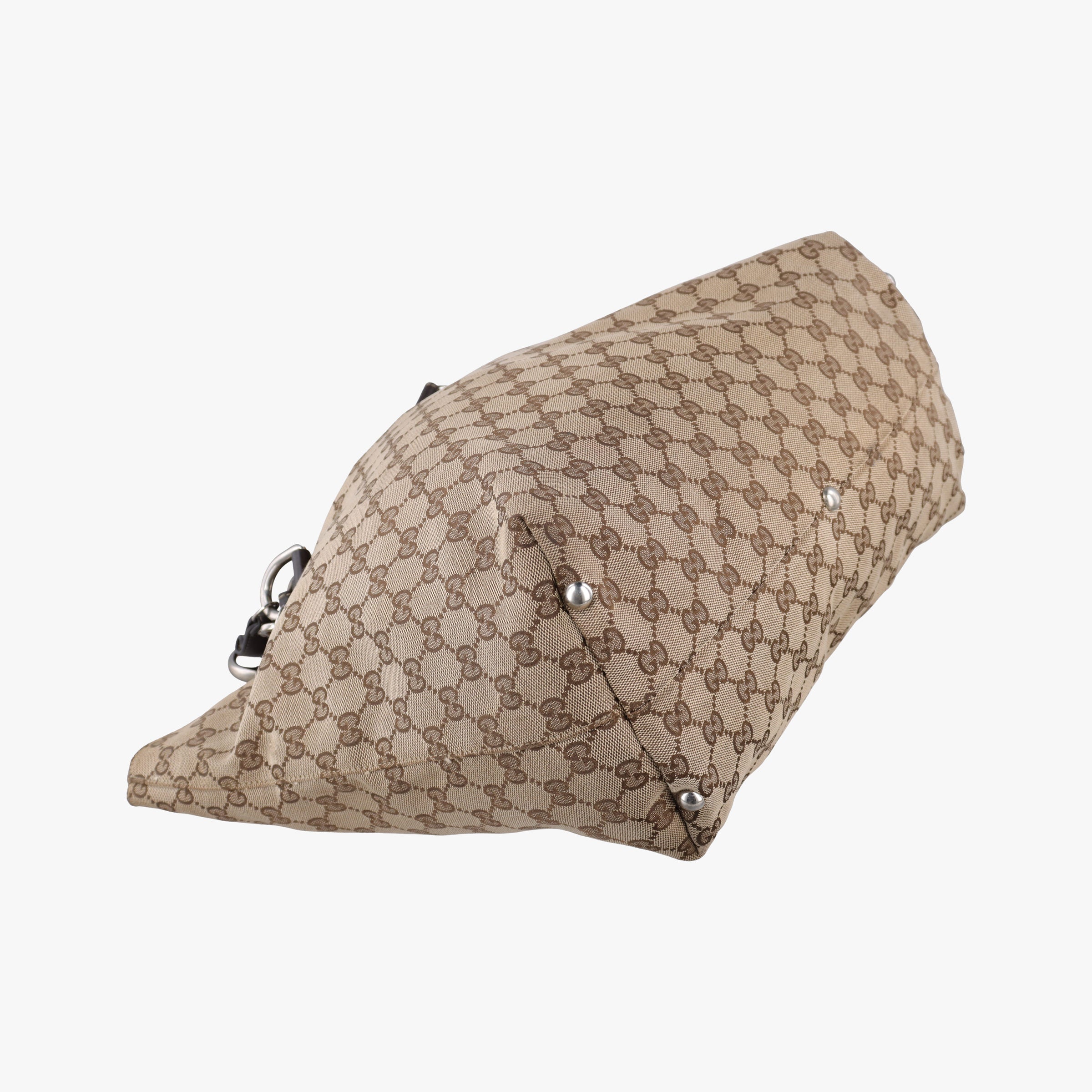Pre-owned Gucci Babouska Hysteria Brown canvas×leather 229852 handbag | stylenewstar