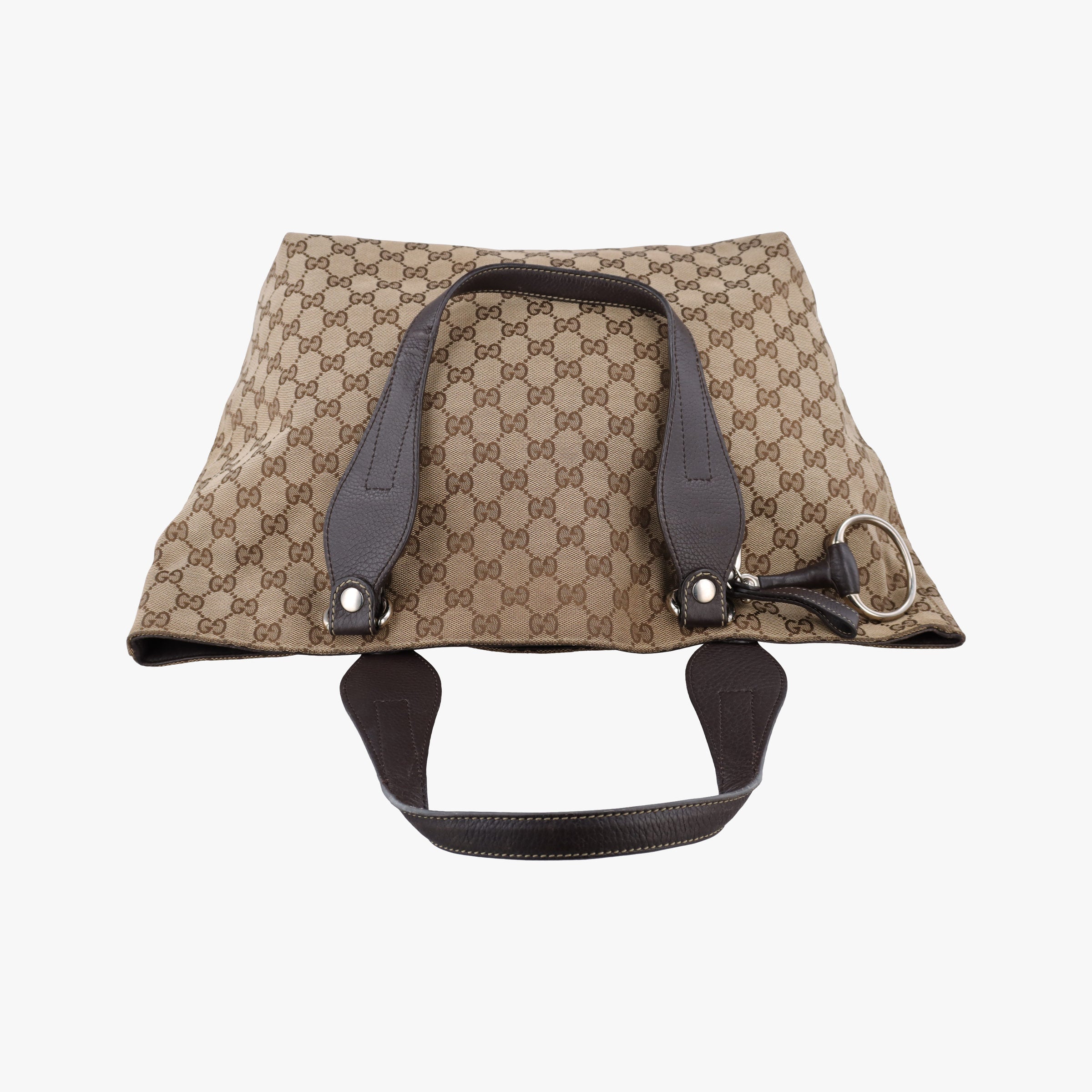 Pre-owned Gucci Babouska Hysteria Brown canvas×leather 229852 handbag | stylenewstar
