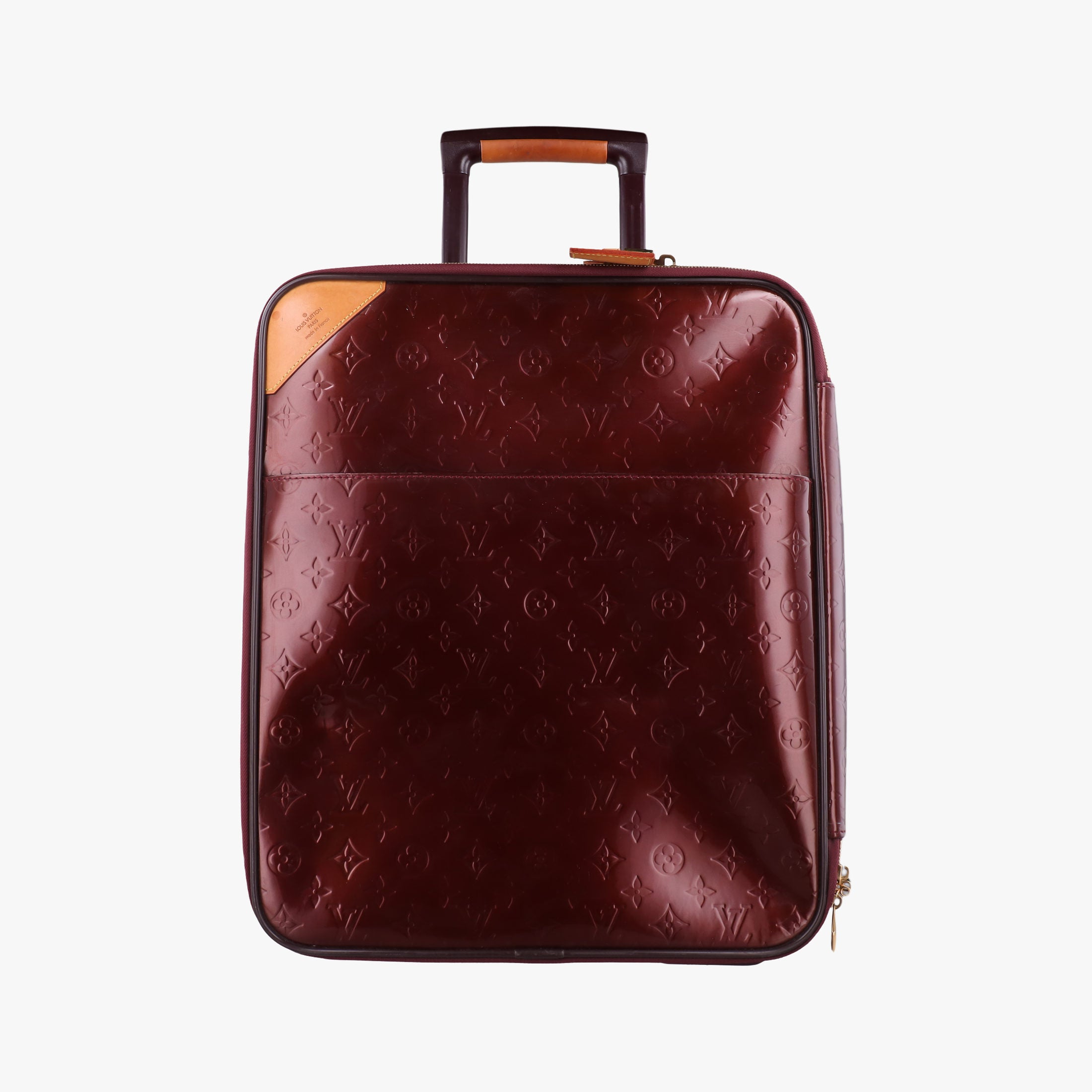 Pre-owned Louis Vuitton Pegase 45 ROUGE FAUVISTE Vernis M91419 suitcase | stylenewstar