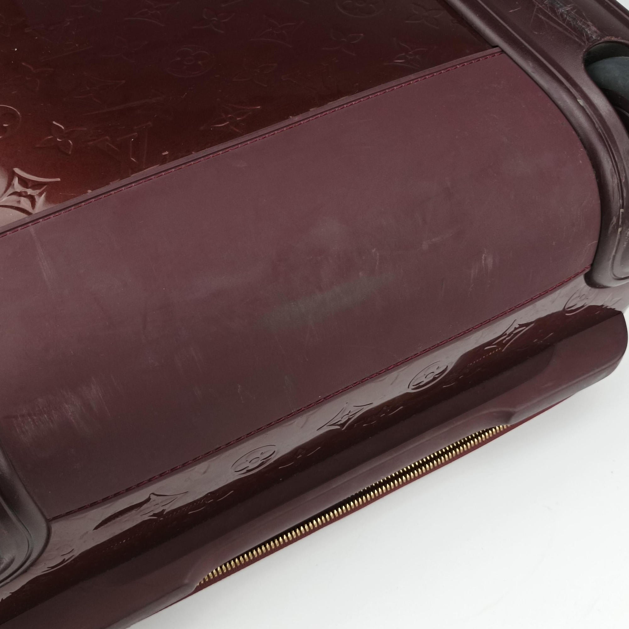 Pre-owned Louis Vuitton Pegase 45 ROUGE FAUVISTE Vernis M91419 suitcase | stylenewstar