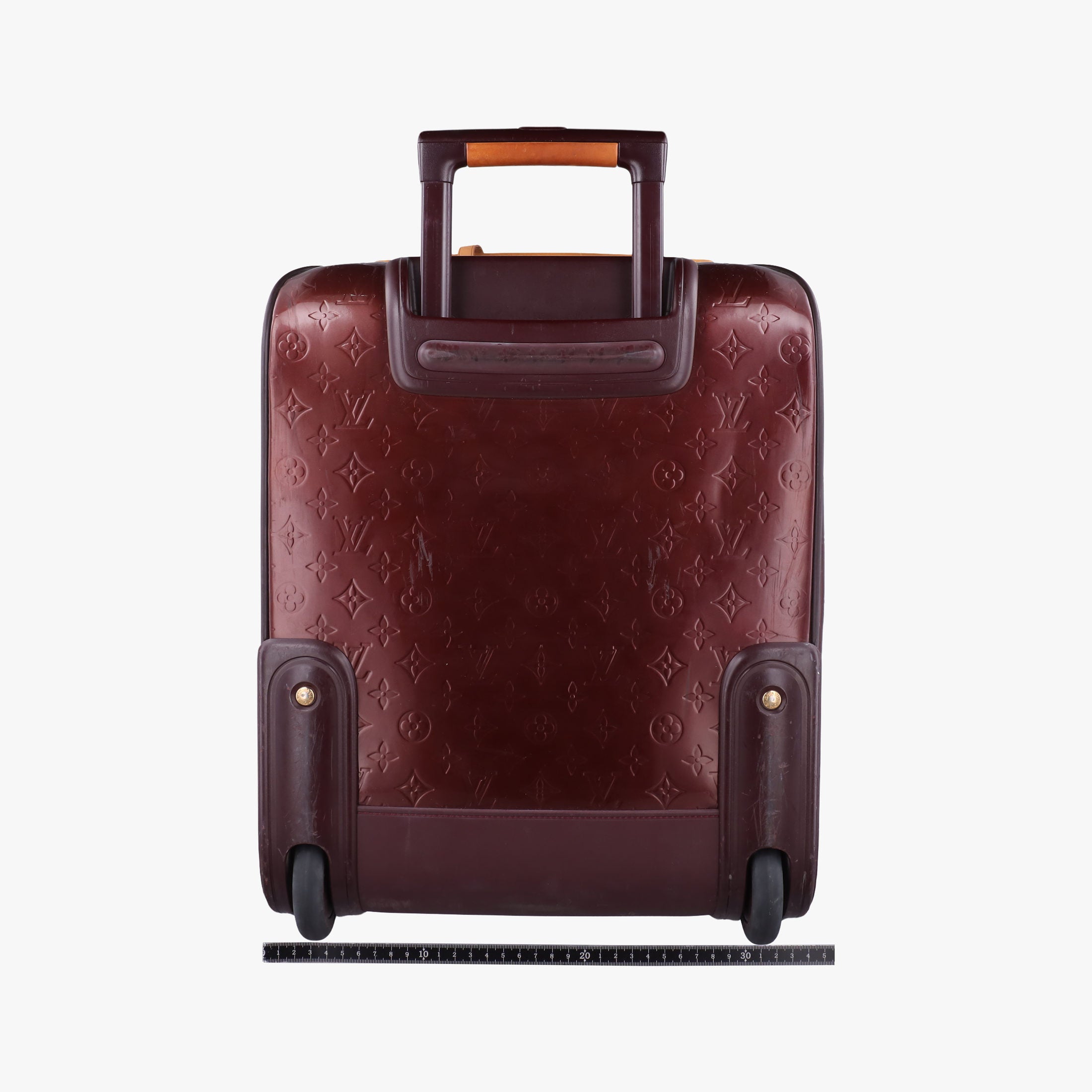 Pre-owned Louis Vuitton Pegase 45 ROUGE FAUVISTE Vernis M91419 suitcase | stylenewstar
