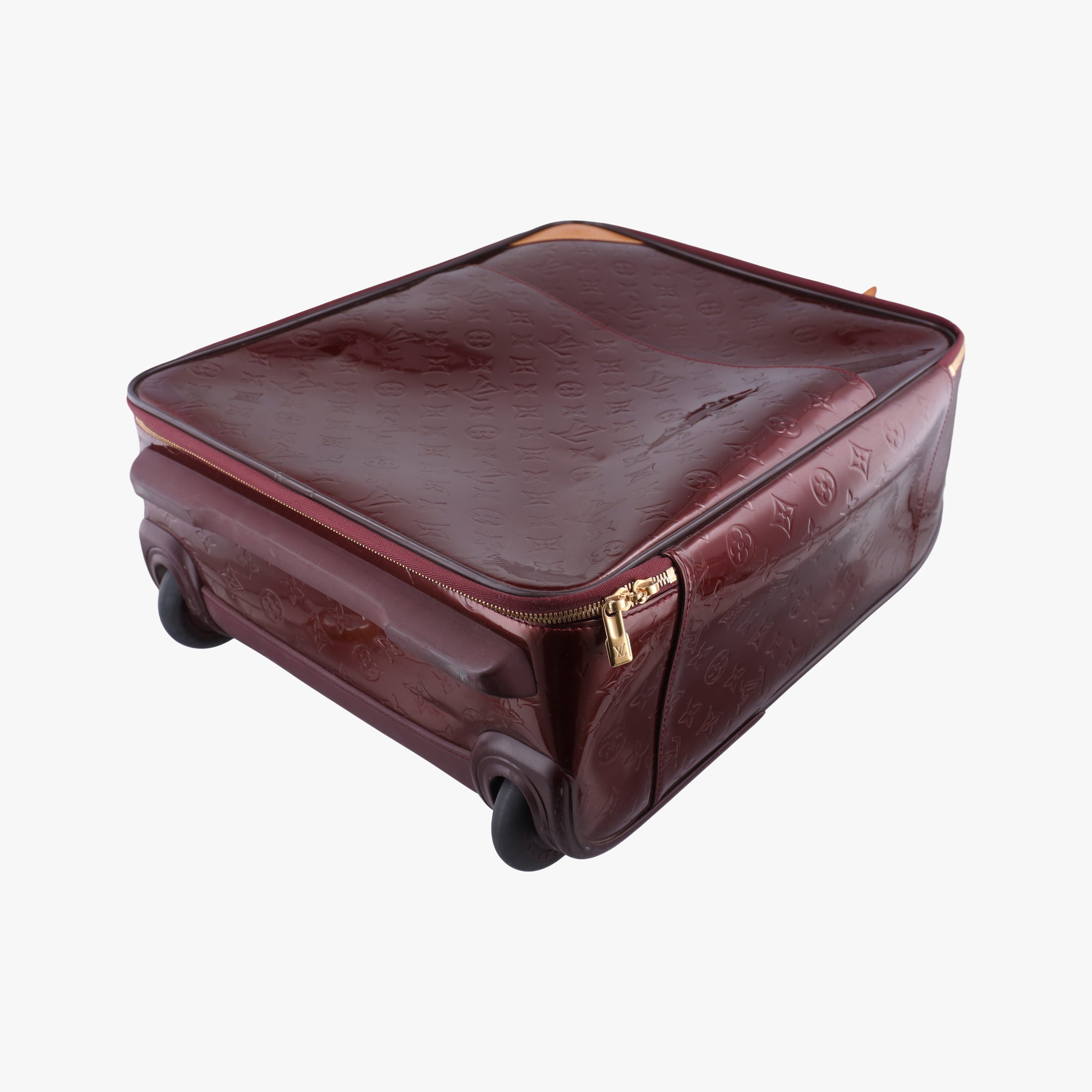 Pre-owned Louis Vuitton Pegase 45 ROUGE FAUVISTE Vernis M91419 suitcase | stylenewstar