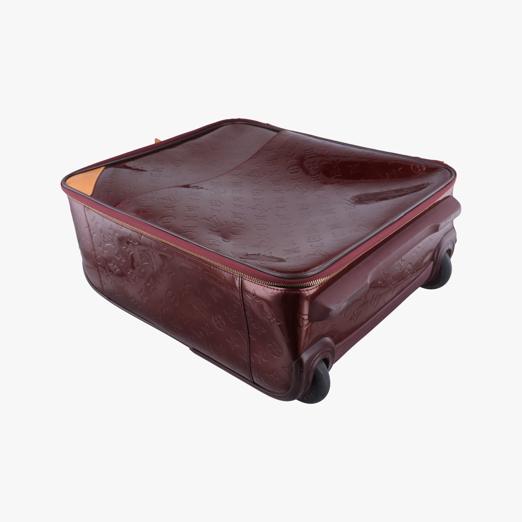 Pre-owned Louis Vuitton Pegase 45 ROUGE FAUVISTE Vernis M91419 suitcase | stylenewstar