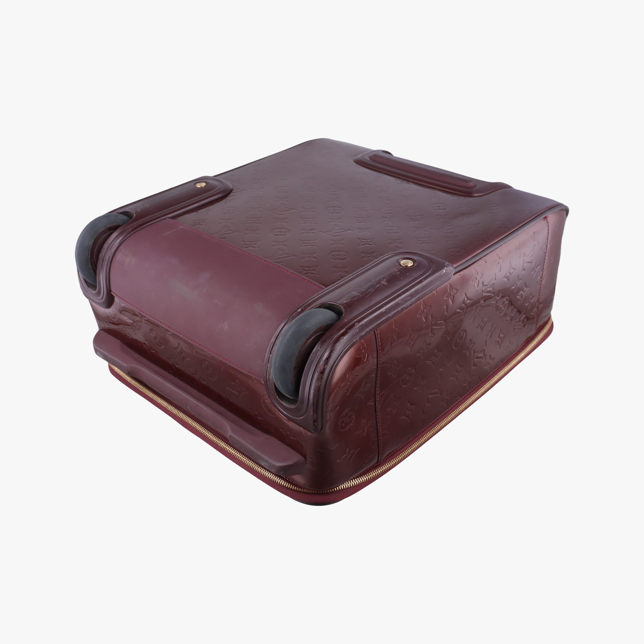 Pre-owned Louis Vuitton Pegase 45 ROUGE FAUVISTE Vernis M91419 suitcase | stylenewstar