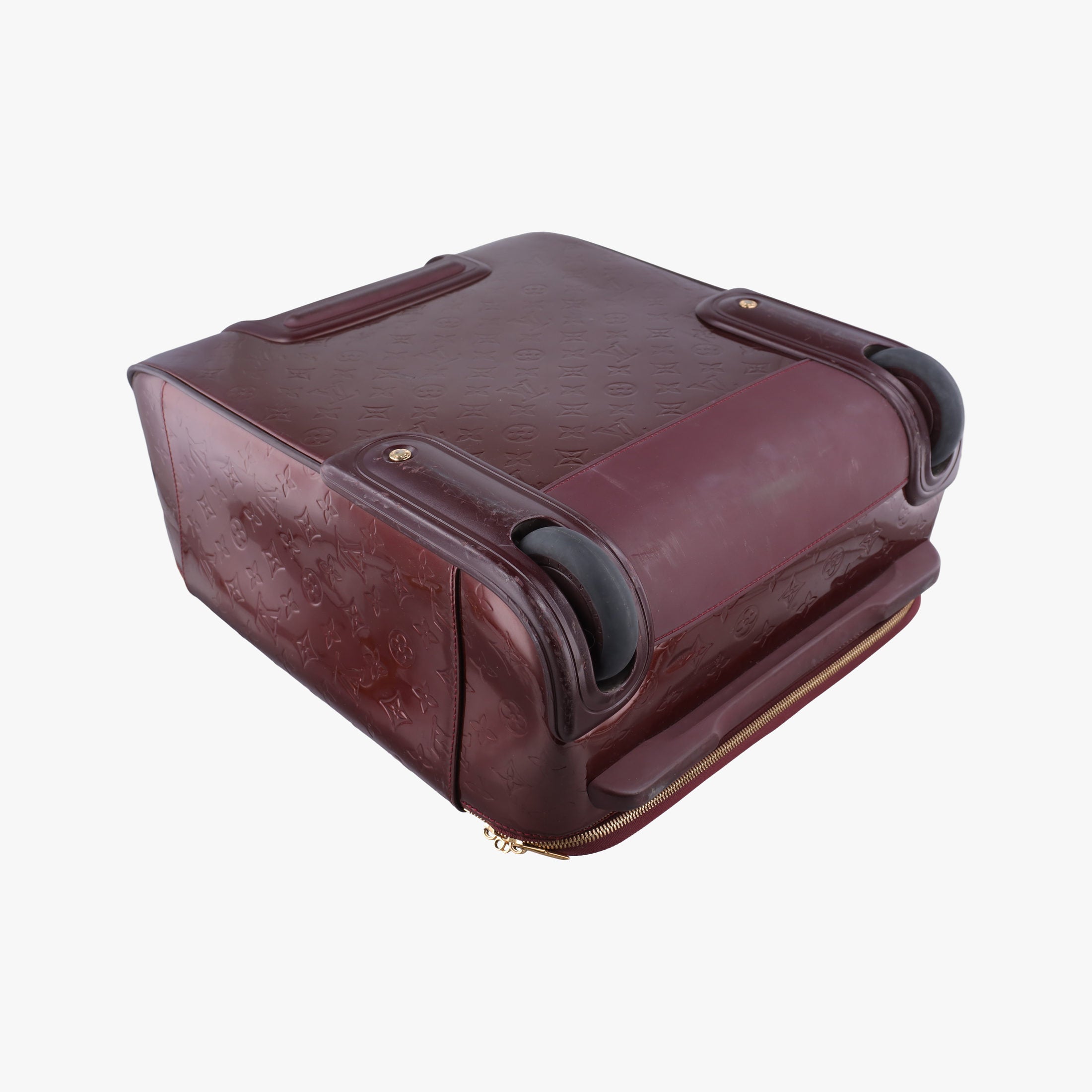 Pre-owned Louis Vuitton Pegase 45 ROUGE FAUVISTE Vernis M91419 suitcase | stylenewstar