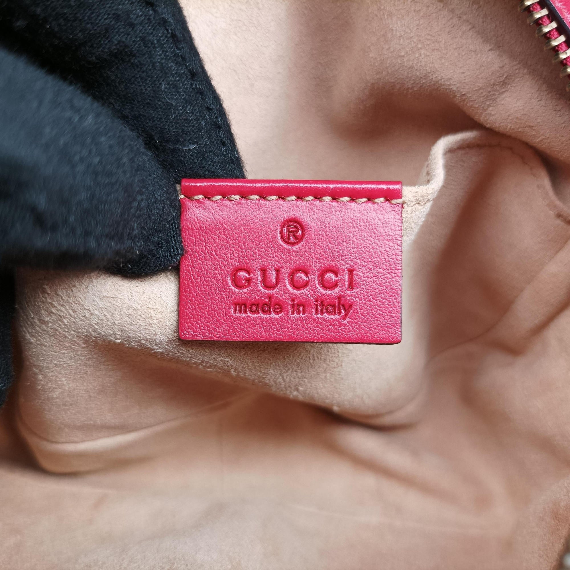 Pre-owned Gucci GG Marmont Red Leather 448065 shoulderbag | stylenewstar
