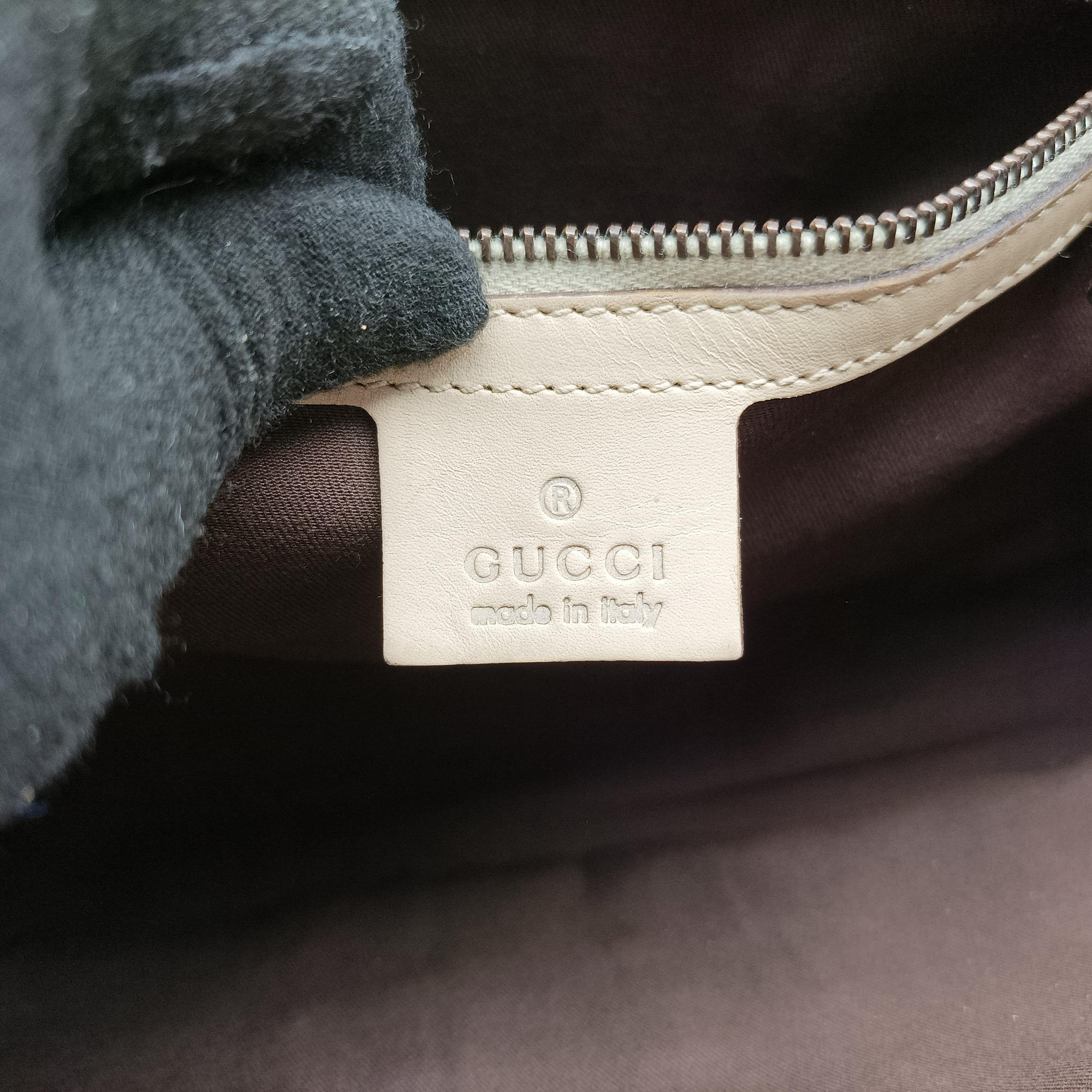 Pre-owned Gucci New Jackie White Leather×canvas 124407 handbag | stylenewstar