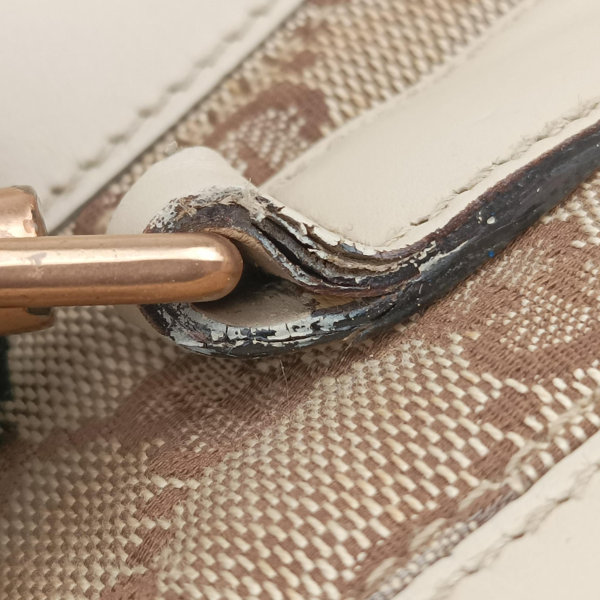 Pre-owned Gucci New Jackie White Leather×canvas 124407 handbag | stylenewstar