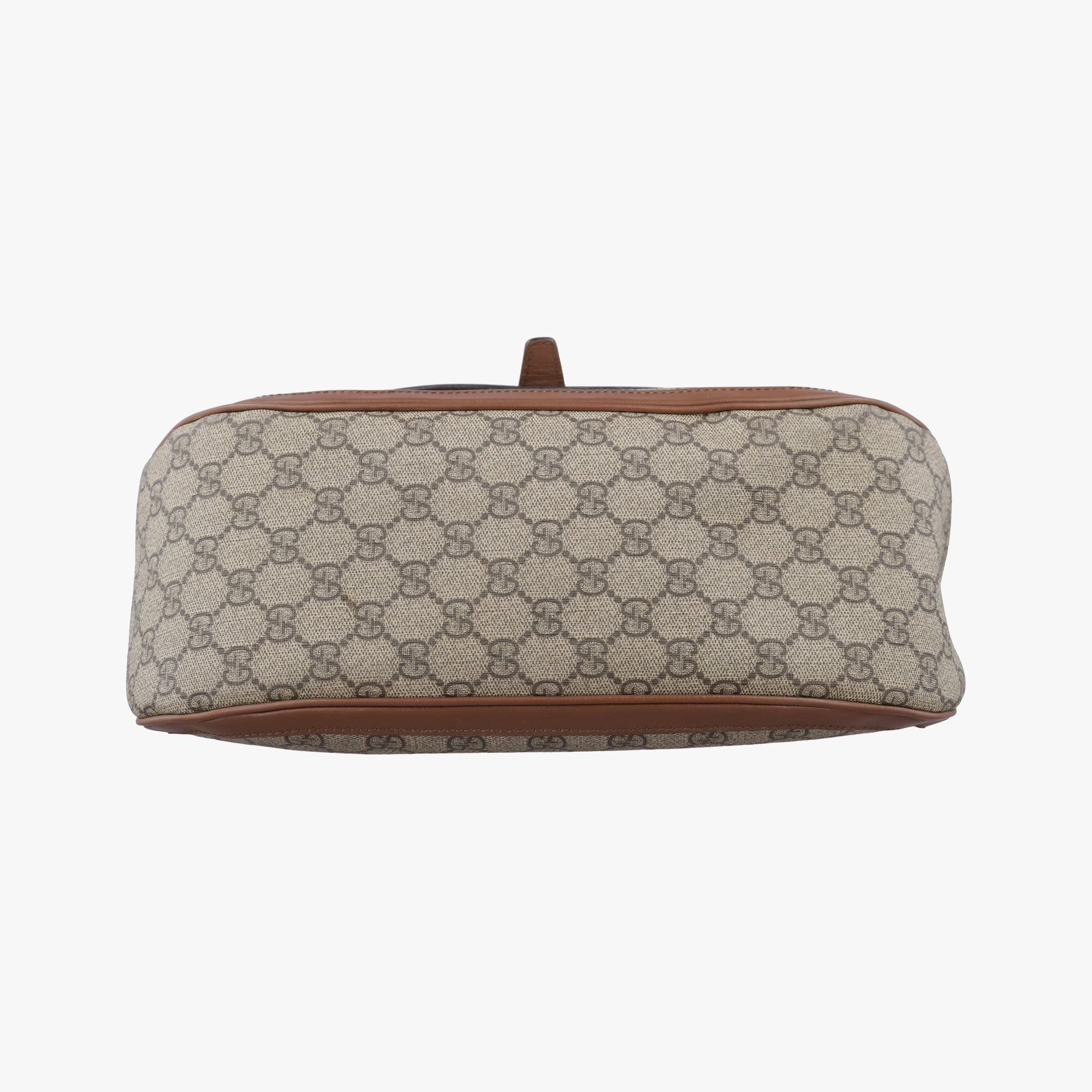 Pre-owned Gucci Sukey khaki×brown canvas × leather 336748 shoulderbag | stylenewstar