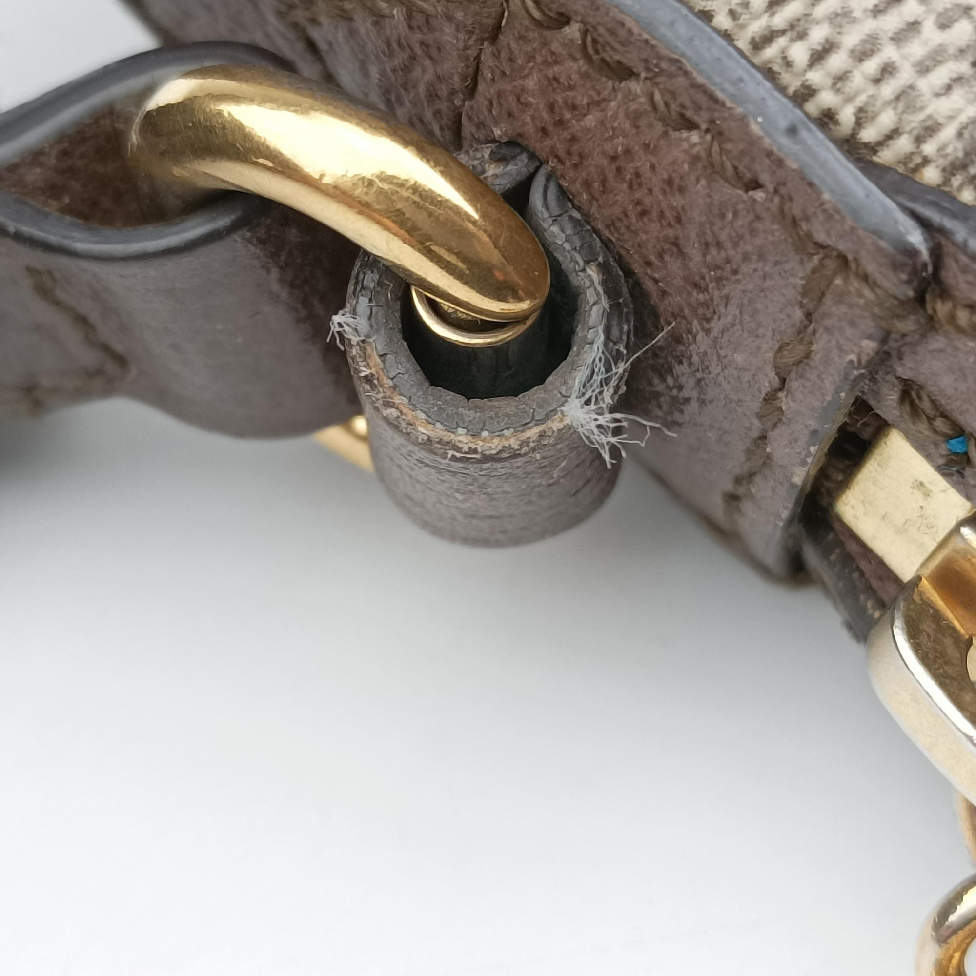 Pre-owned Gucci Ophidia brown×red×green PVC coated canvas 499621 shoulderbag | stylenewstar