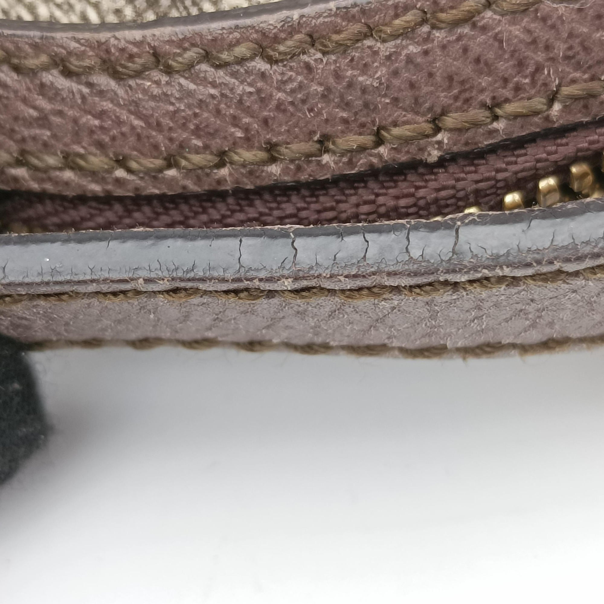 Pre-owned Gucci Ophidia brown×red×green PVC coated canvas 499621 shoulderbag | stylenewstar