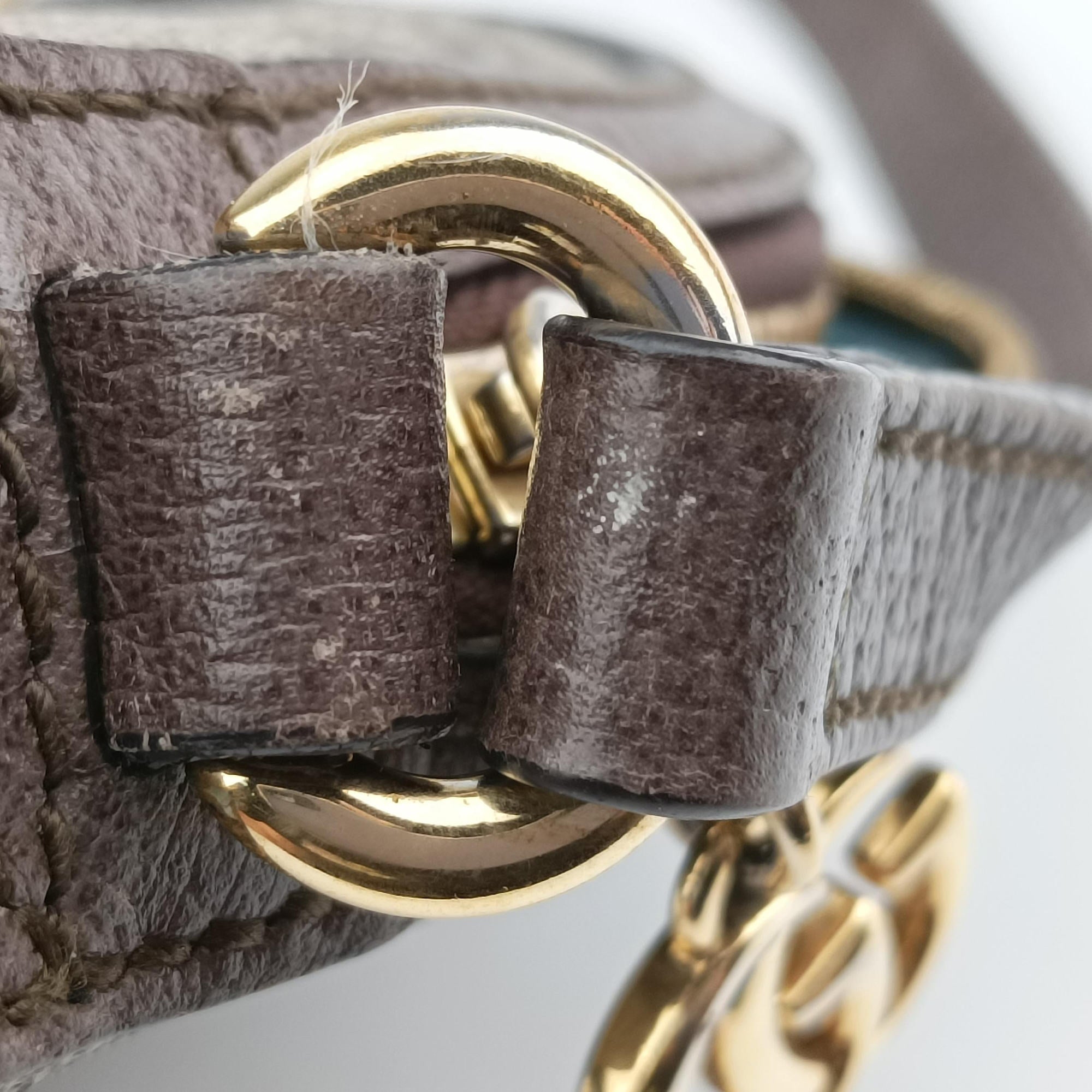 Pre-owned Gucci Ophidia brown×red×green PVC coated canvas 499621 shoulderbag | stylenewstar