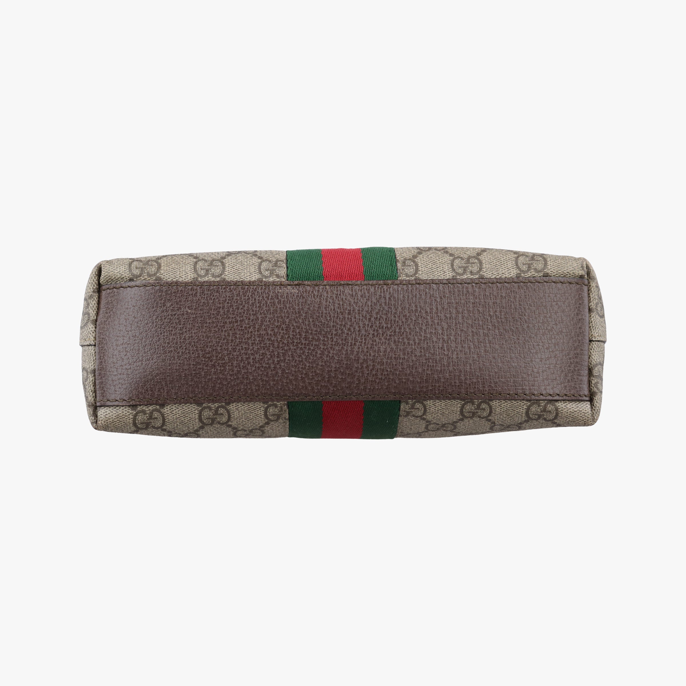 Pre-owned Gucci Ophidia brown×red×green PVC coated canvas 499621 shoulderbag | stylenewstar