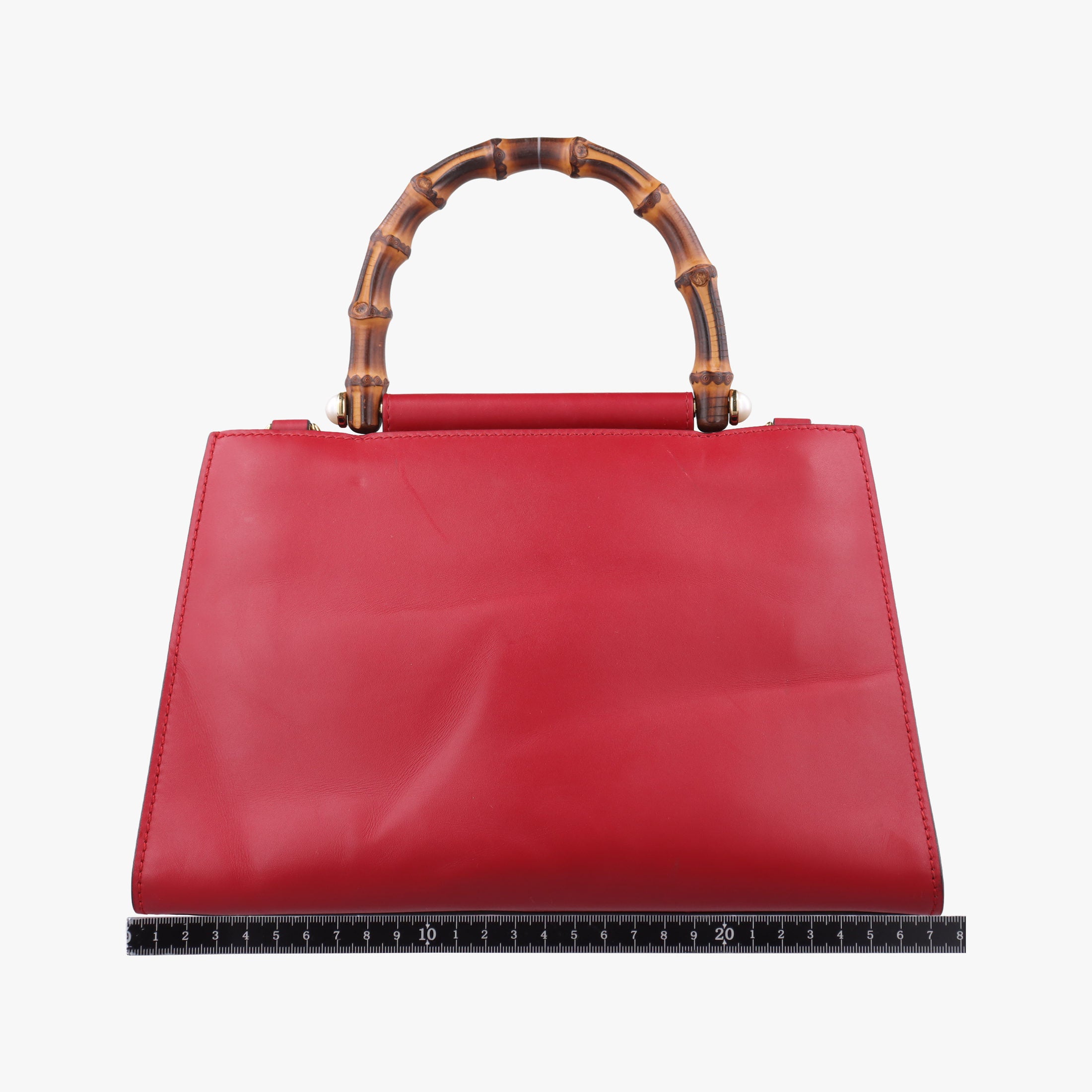 Pre-owned Gucci Bamboo Nymphaea Red Leather 459076 shoulderbag | stylenewstar