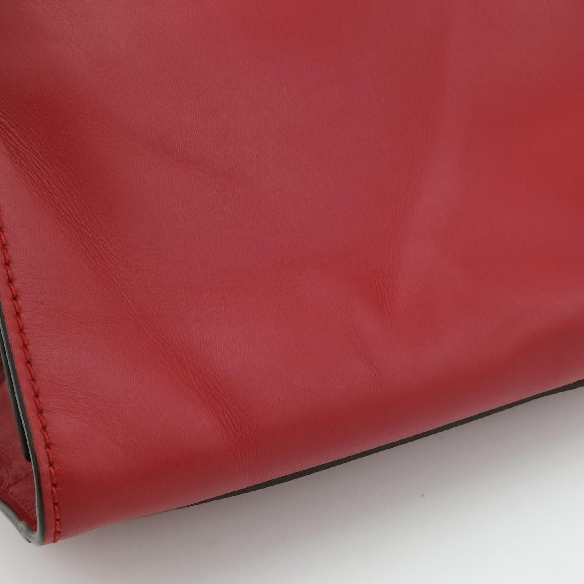 Pre-owned Gucci Bamboo Nymphaea Red Leather 459076 shoulderbag | stylenewstar