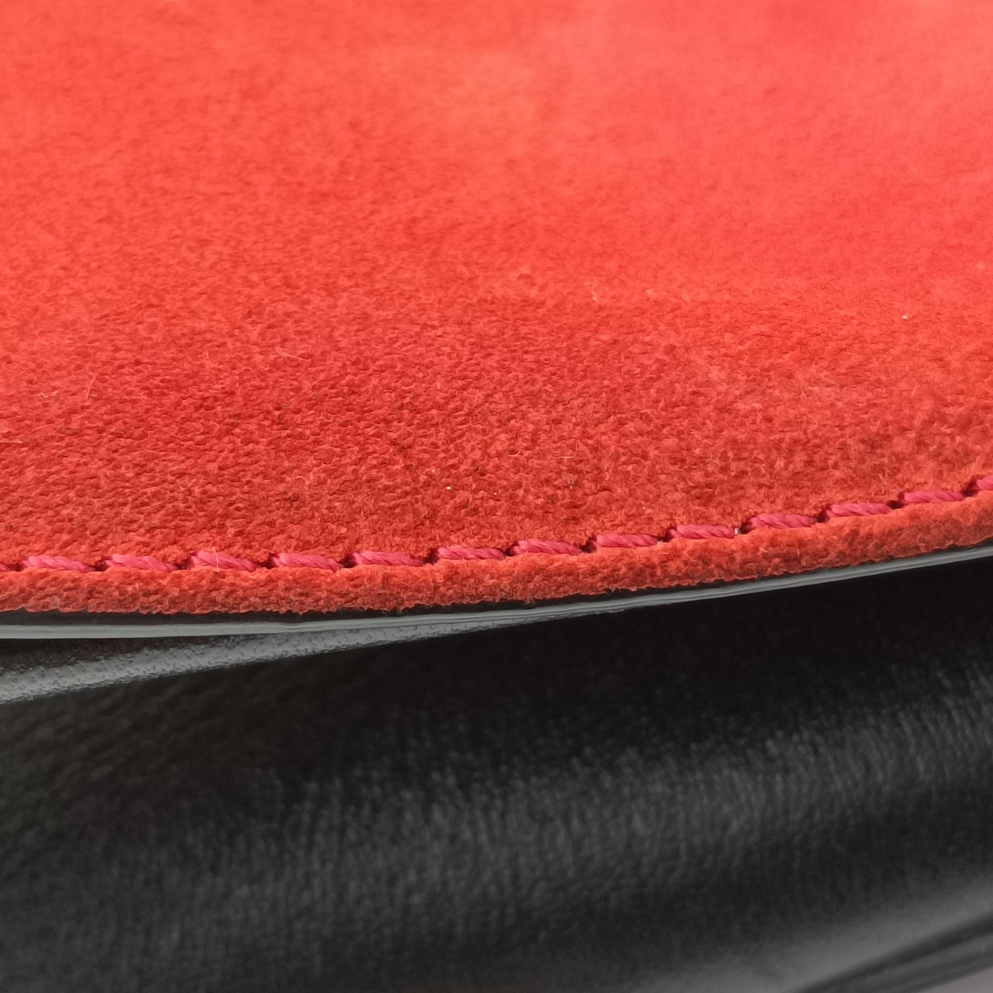 Vintage Chloe DREW Black×red Suede×Leather  shoulderbag | stylenewstar