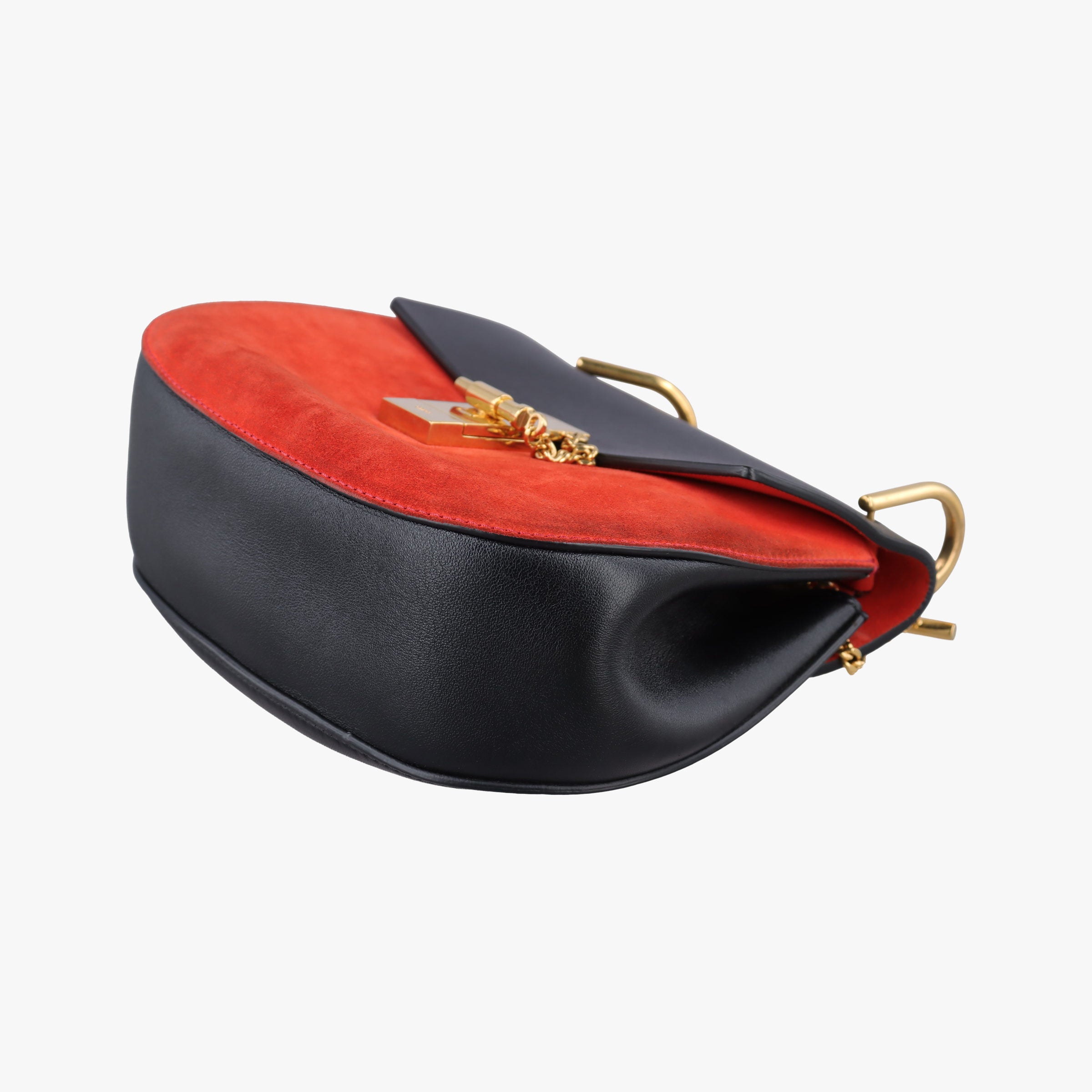 Vintage Chloe DREW Black×red Suede×Leather  shoulderbag | stylenewstar