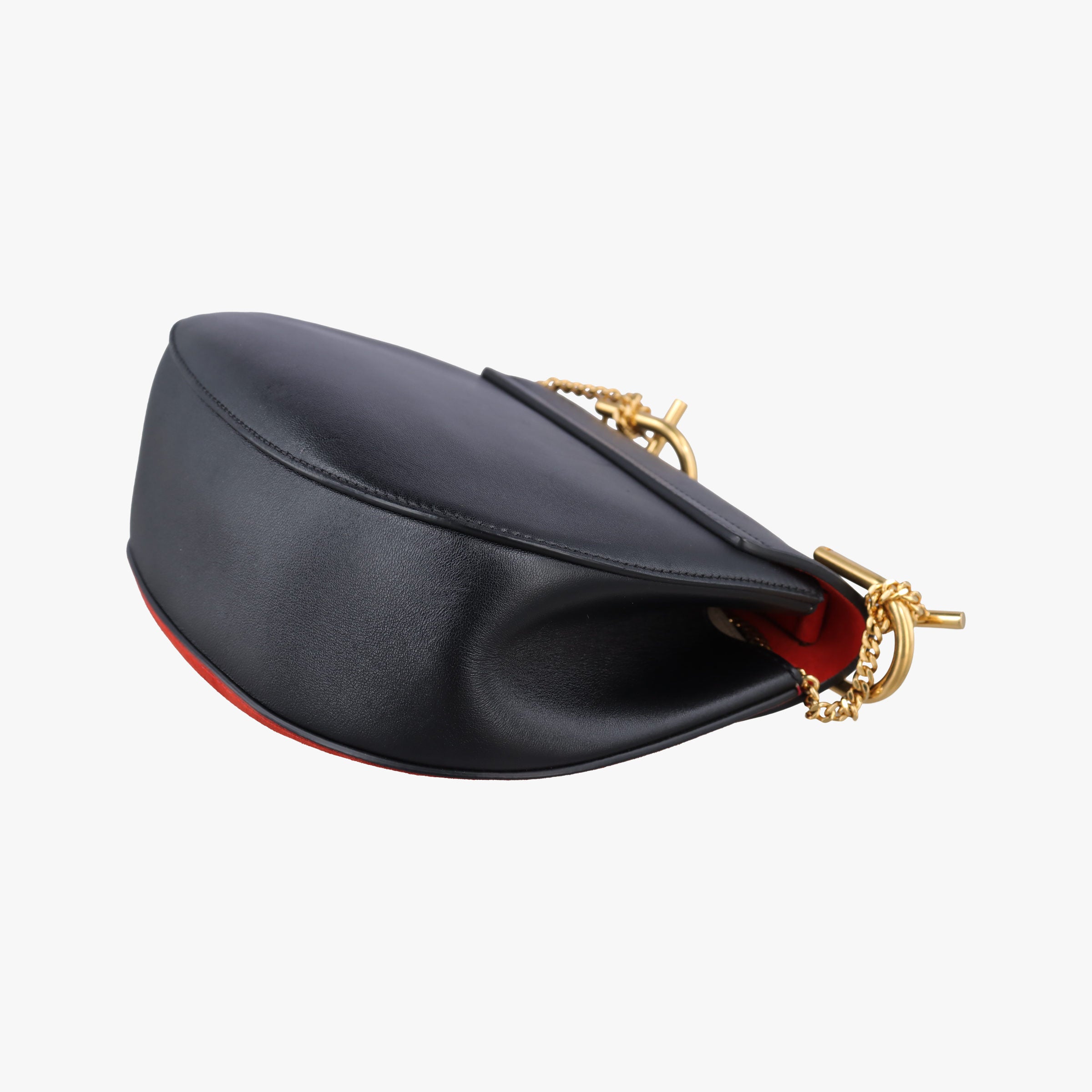 Vintage Chloe DREW Black×red Suede×Leather  shoulderbag | stylenewstar
