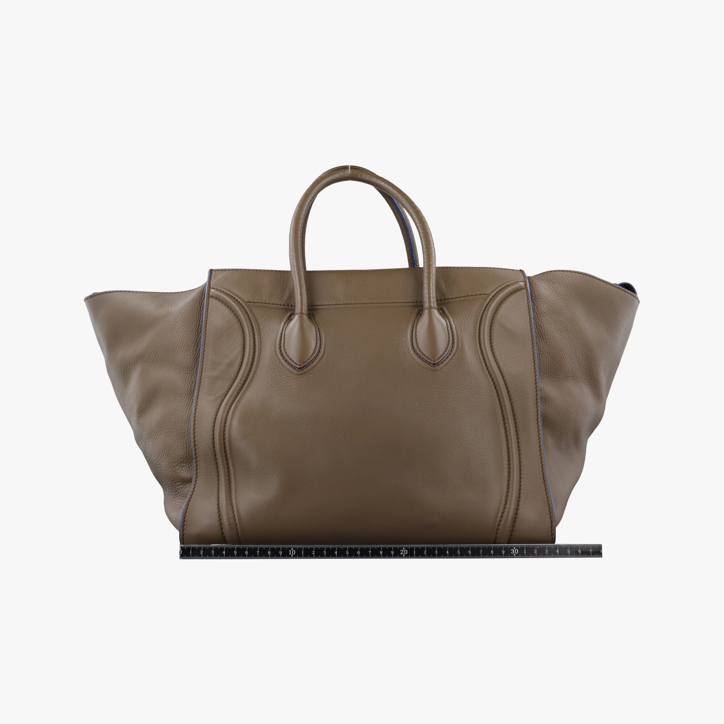 Pre-owned Celine Luggage Small Square Phantom Brown Leather  handbag | stylenewstar