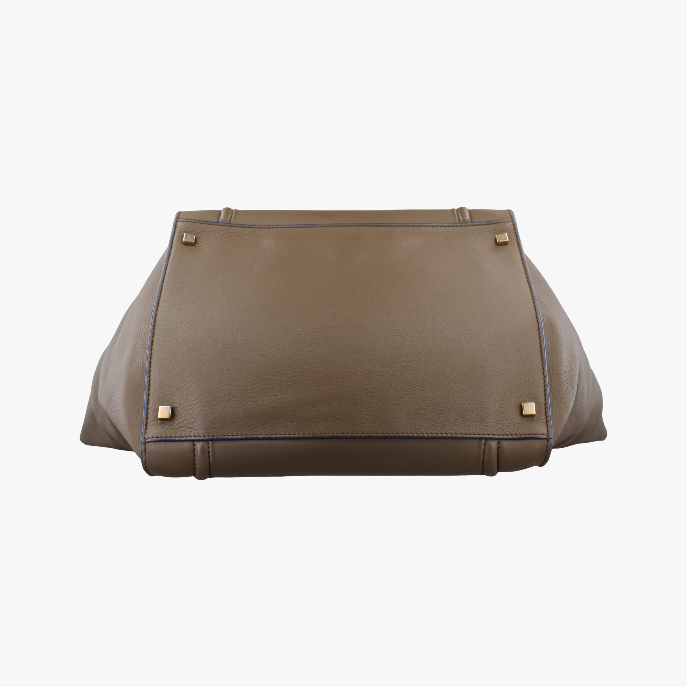 Pre-owned Celine Luggage Small Square Phantom Brown Leather  handbag | stylenewstar