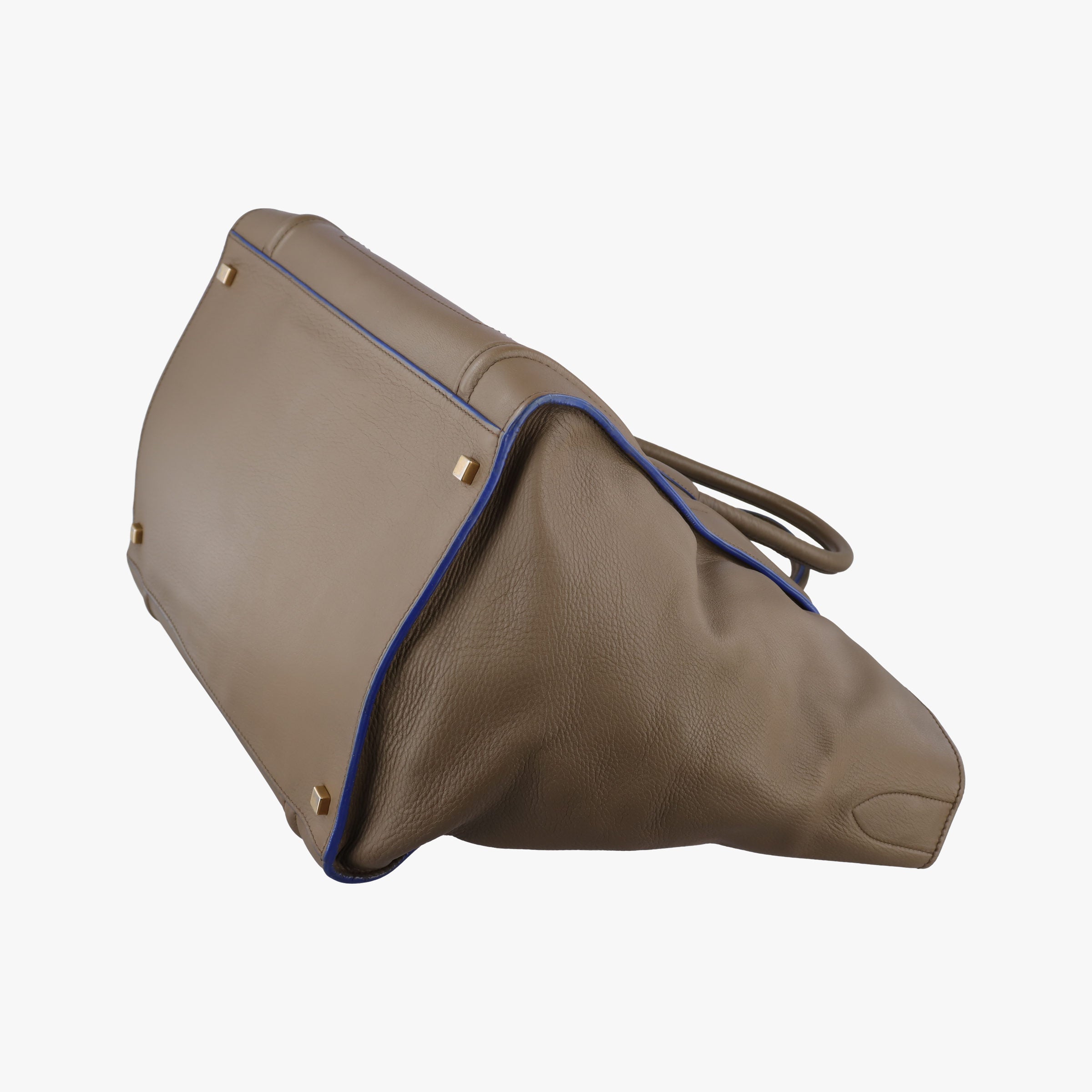 Pre-owned Celine Luggage Small Square Phantom Brown Leather  handbag | stylenewstar
