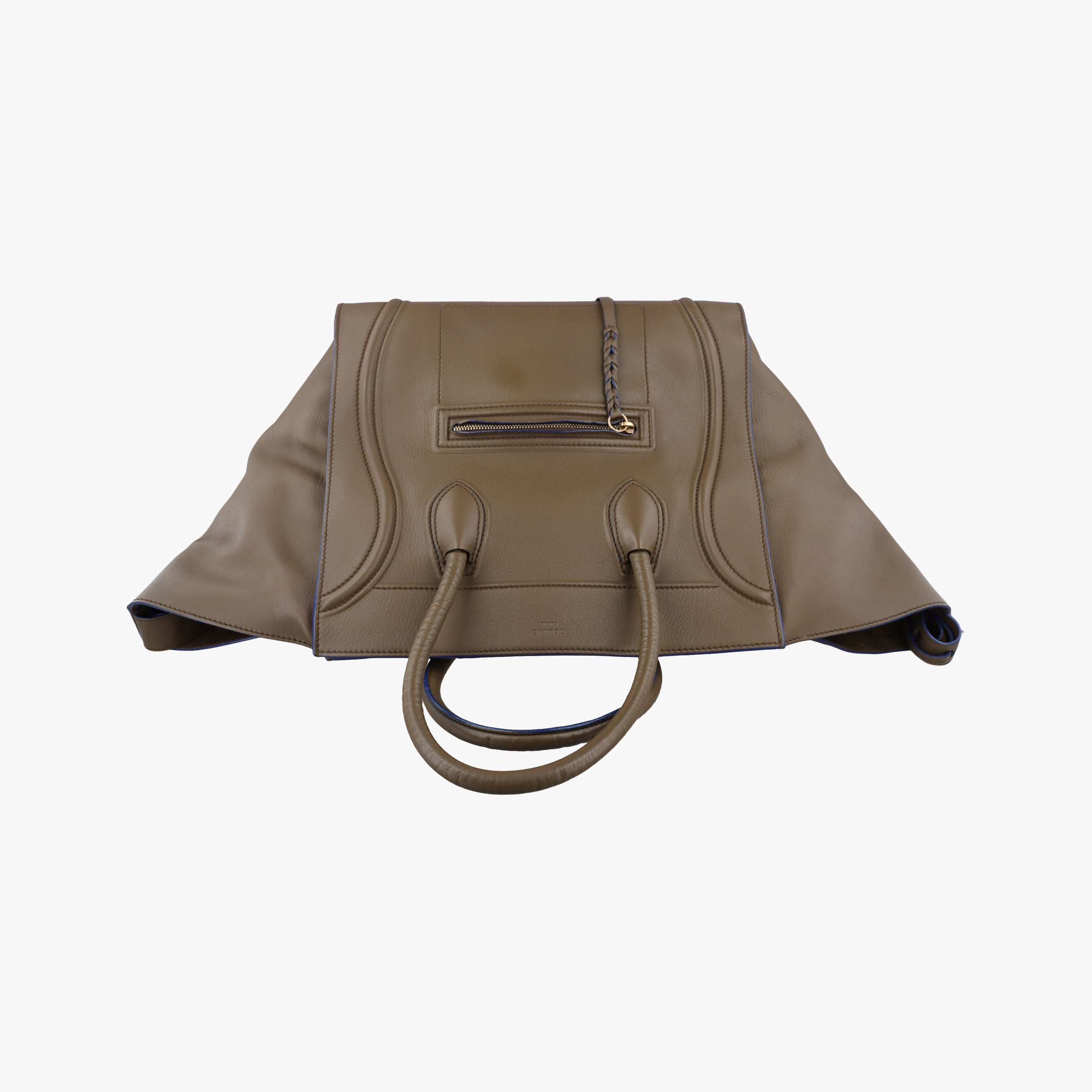 Pre-owned Celine Luggage Small Square Phantom Brown Leather  handbag | stylenewstar