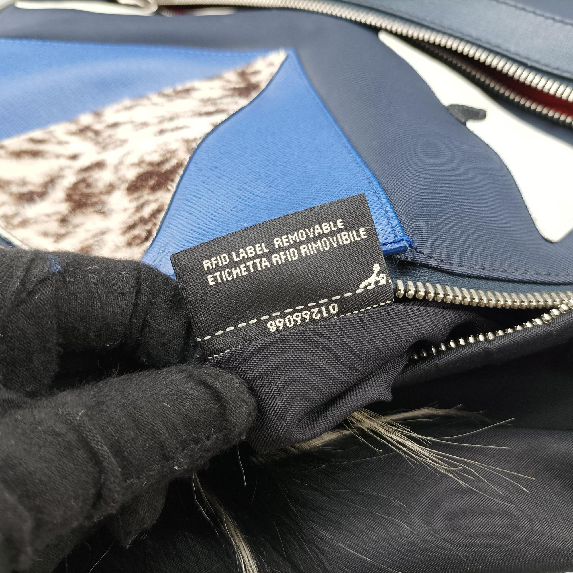 Secondhand Fendi monster bag bugs Navy xMulticolour Nylon x leather 7VZ012 backpack/rucksack | stylenewstar