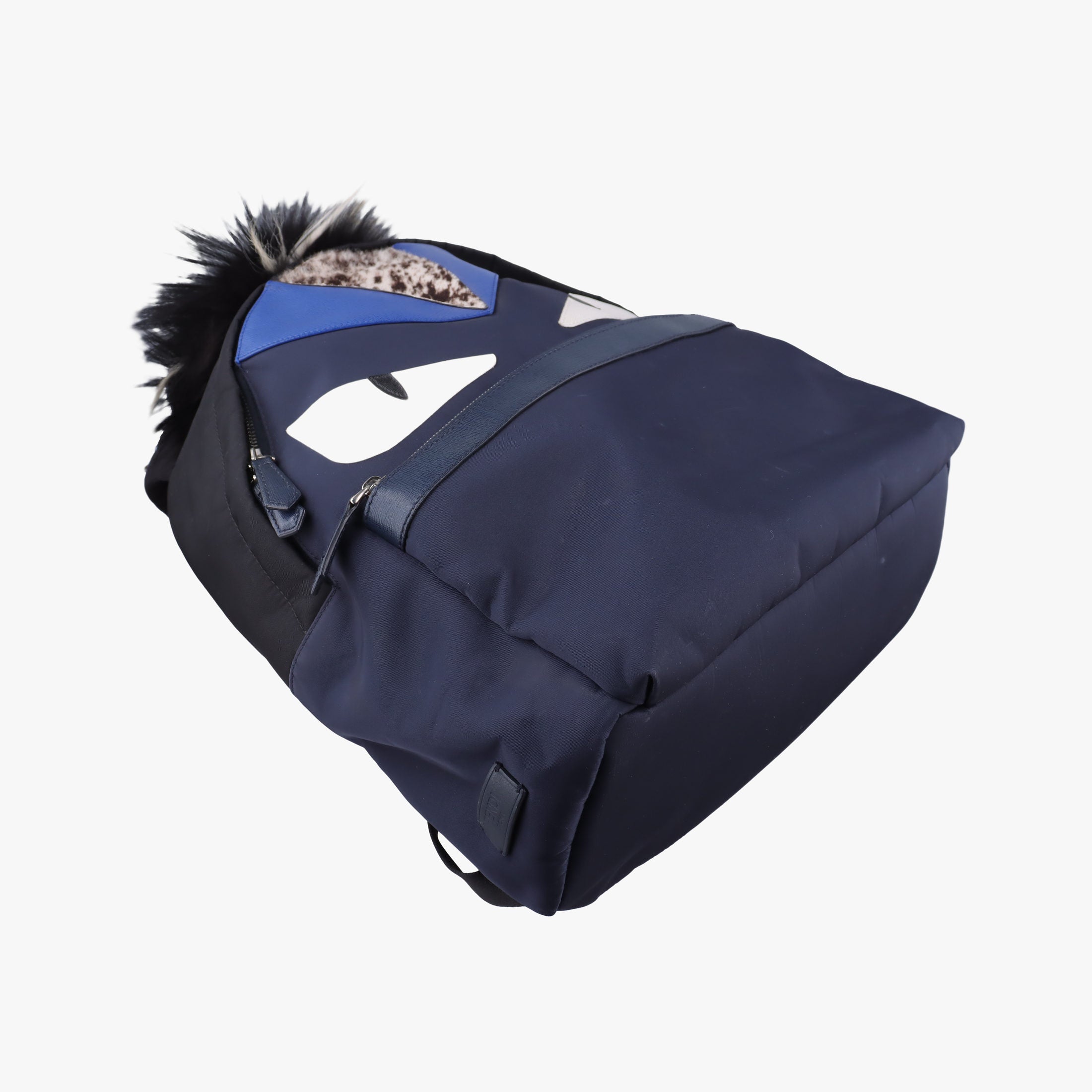 Secondhand Fendi monster bag bugs Navy xMulticolour Nylon x leather 7VZ012 backpack/rucksack | stylenewstar