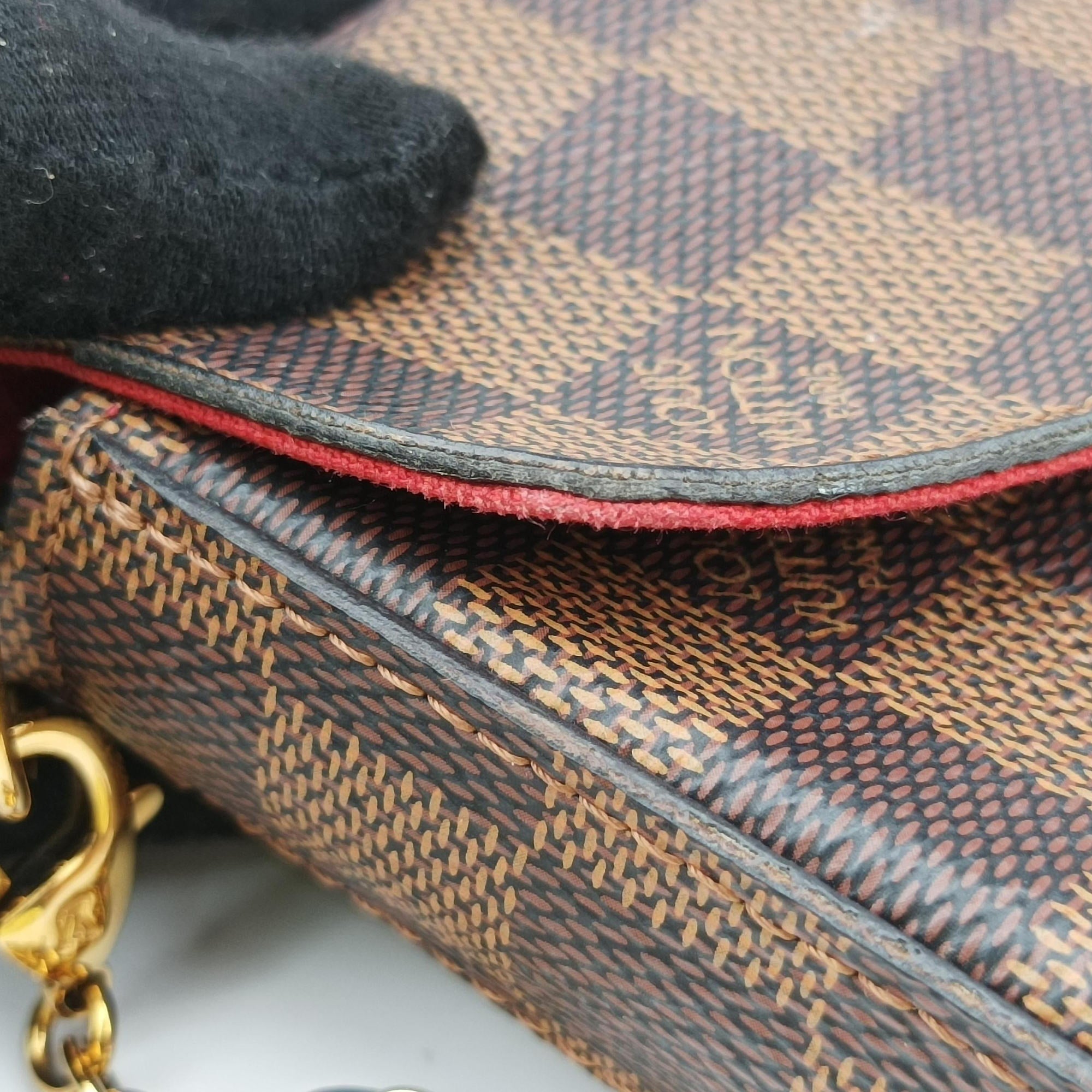 Pre-owned Louis Vuitton Pochette Felicie Ebene Damier canvas N63032 shoulderbag | stylenewstar