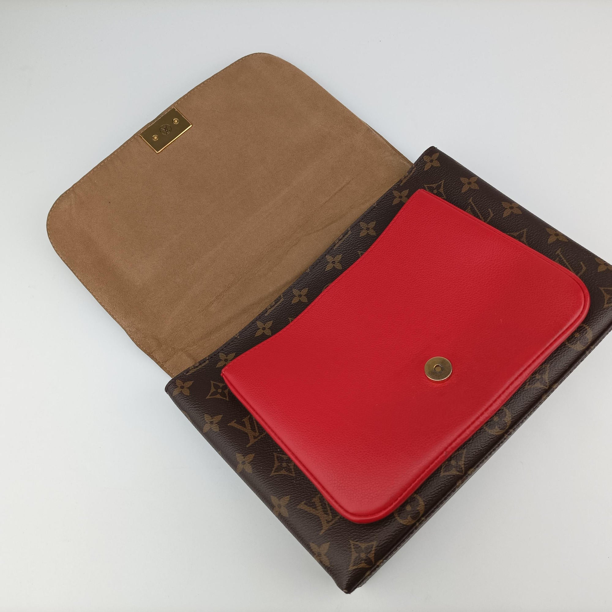 Pre-owned Louis Vuitton MARIGNAN Brown×COQUELICOT Monogram Canvas×calf leather M44286 shoulderbag | stylenewstar