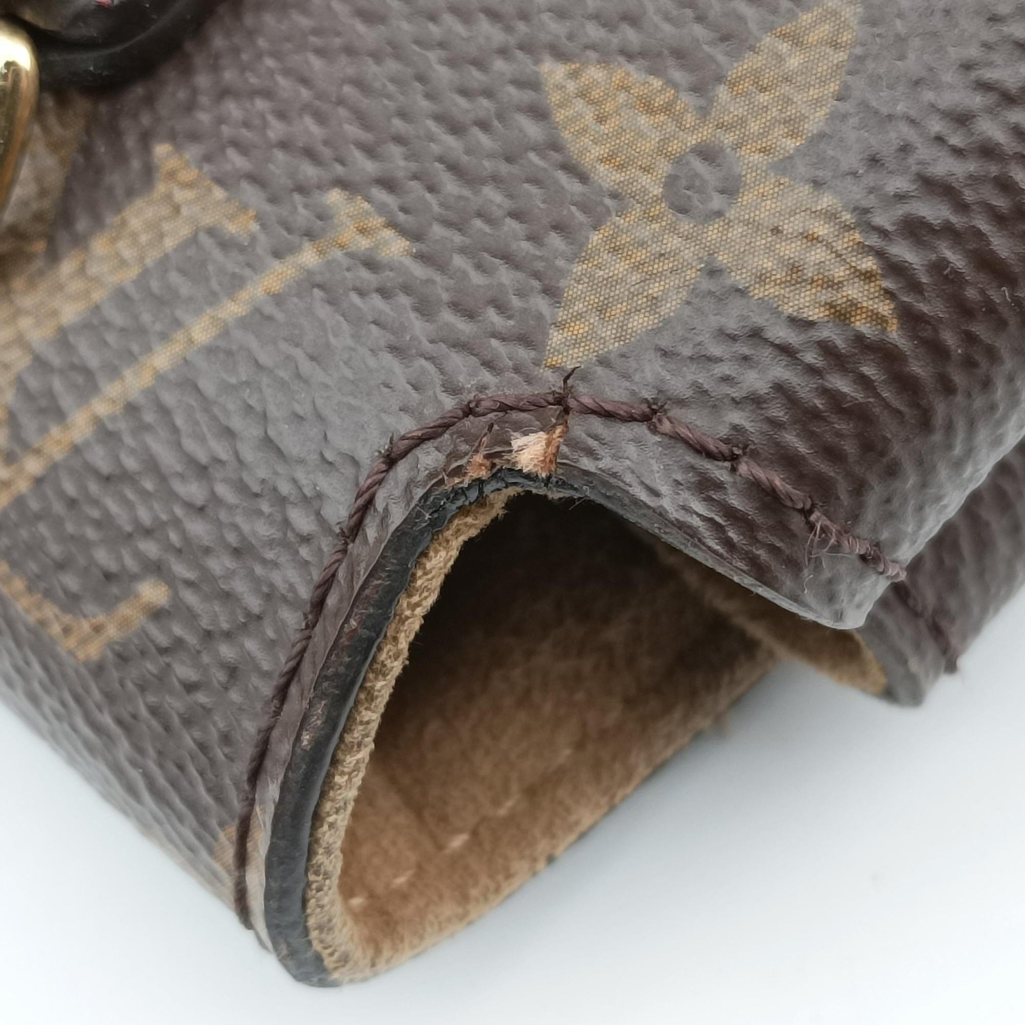 Pre-owned Louis Vuitton MARIGNAN Brown×COQUELICOT Monogram Canvas×calf leather M44286 shoulderbag | stylenewstar