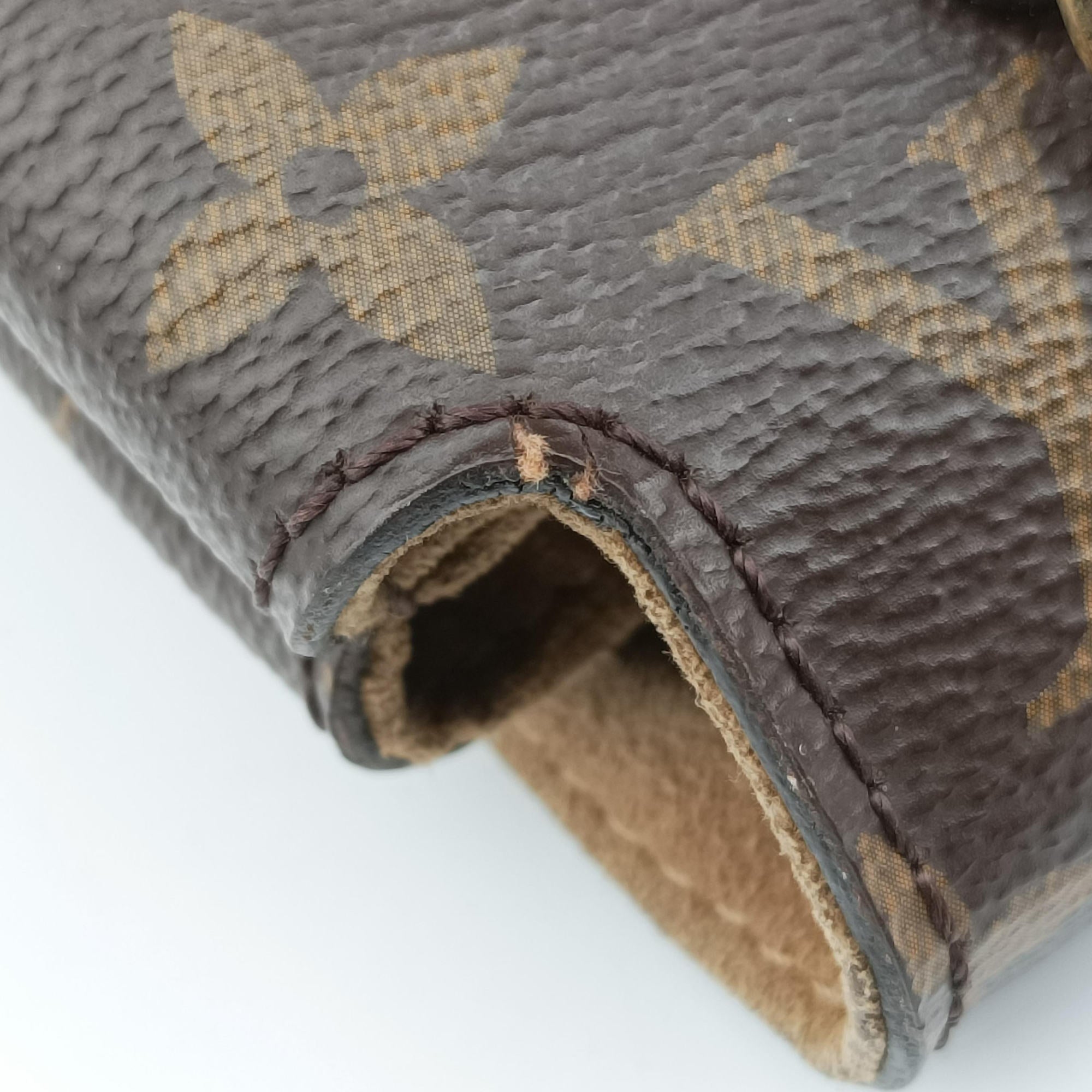Pre-owned Louis Vuitton MARIGNAN Brown×COQUELICOT Monogram Canvas×calf leather M44286 shoulderbag | stylenewstar