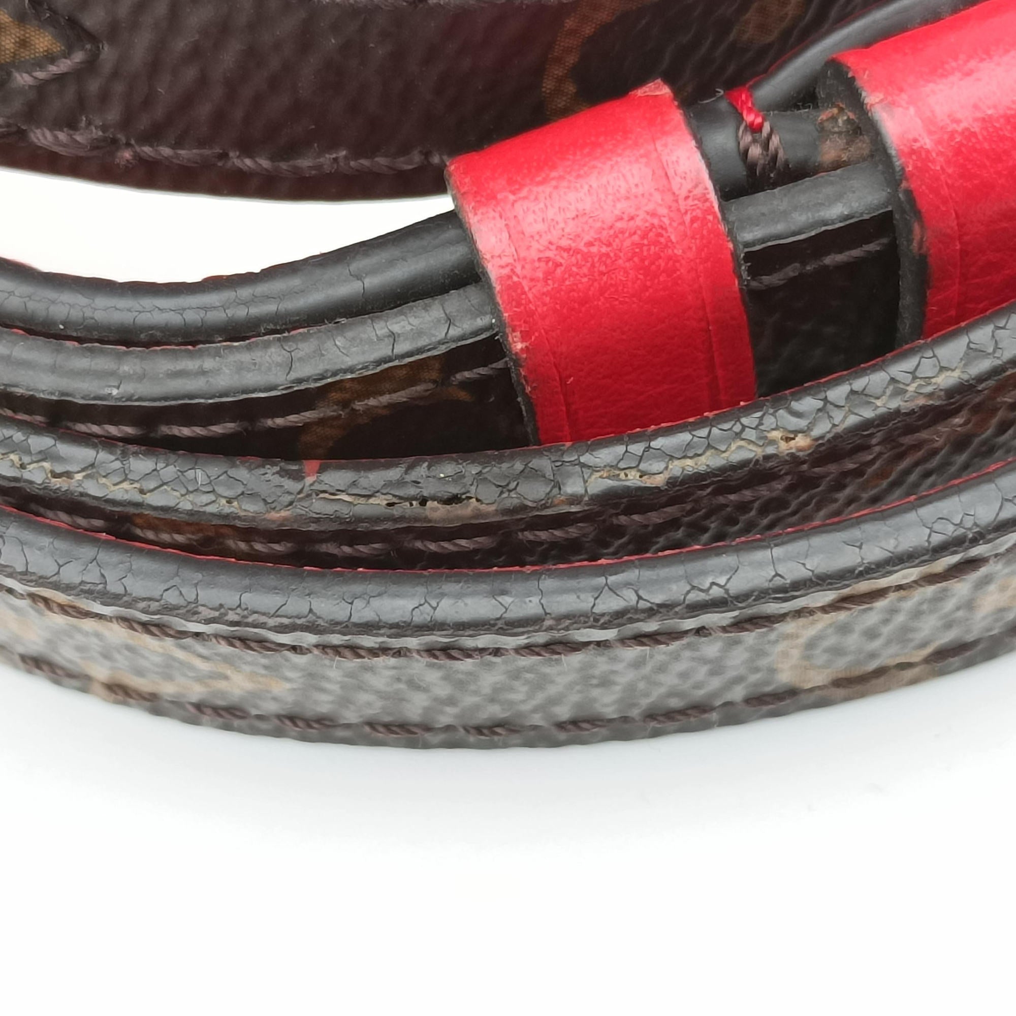 Pre-owned Louis Vuitton MARIGNAN Brown×COQUELICOT Monogram Canvas×calf leather M44286 shoulderbag | stylenewstar