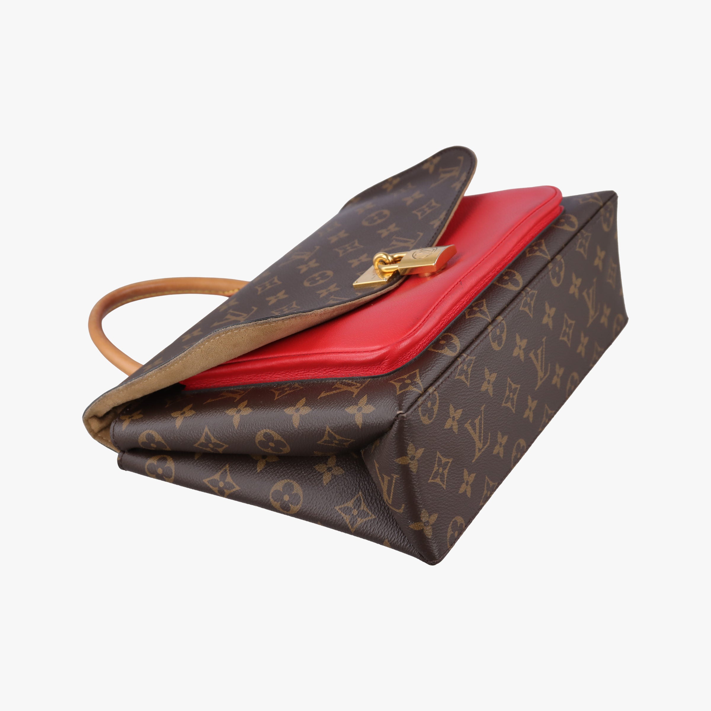 Pre-owned Louis Vuitton MARIGNAN Brown×COQUELICOT Monogram Canvas×calf leather M44286 shoulderbag | stylenewstar