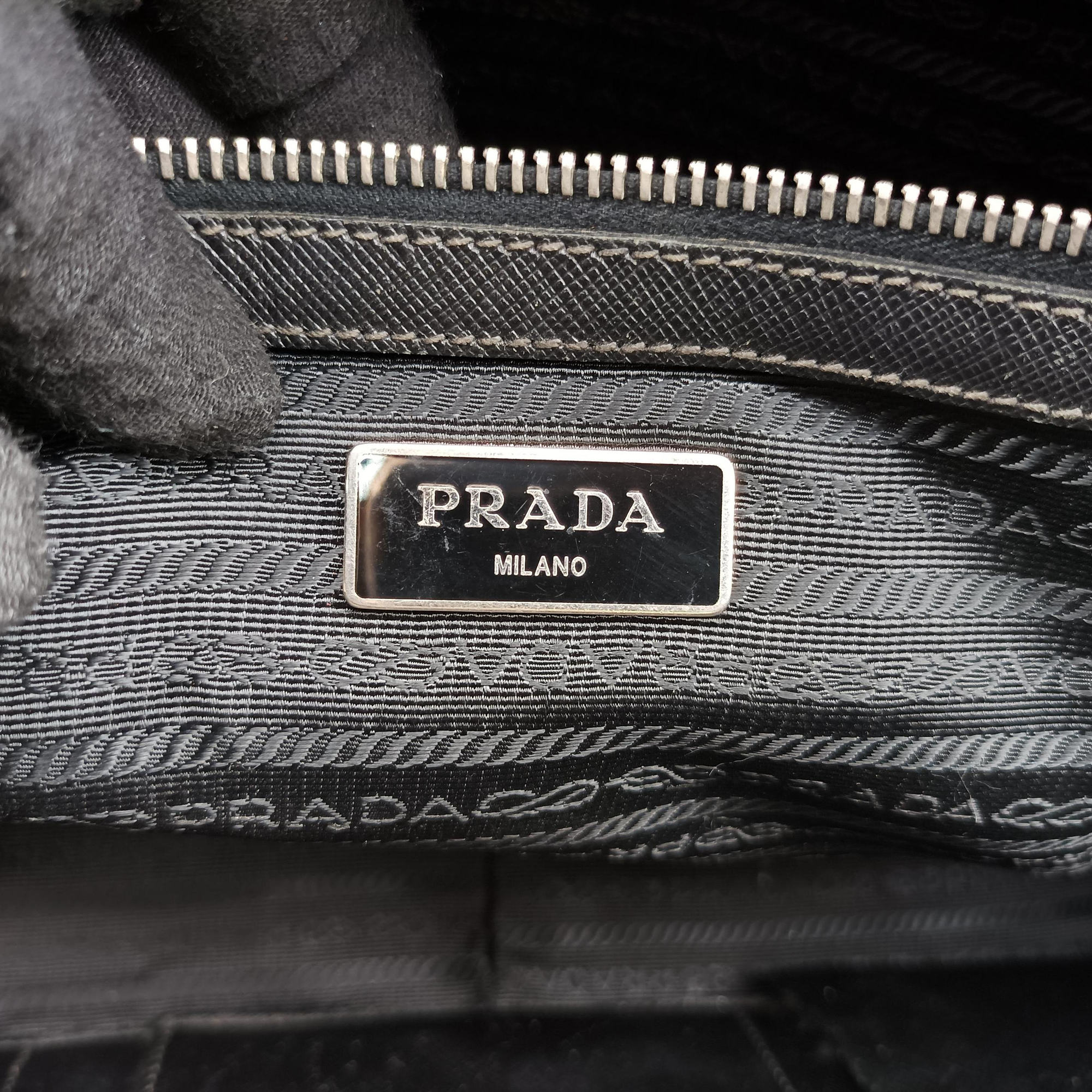 Pre-owned Prada business bag briefcase Black SAFFIANO Leather 2VE363 handbag | stylenewstar
