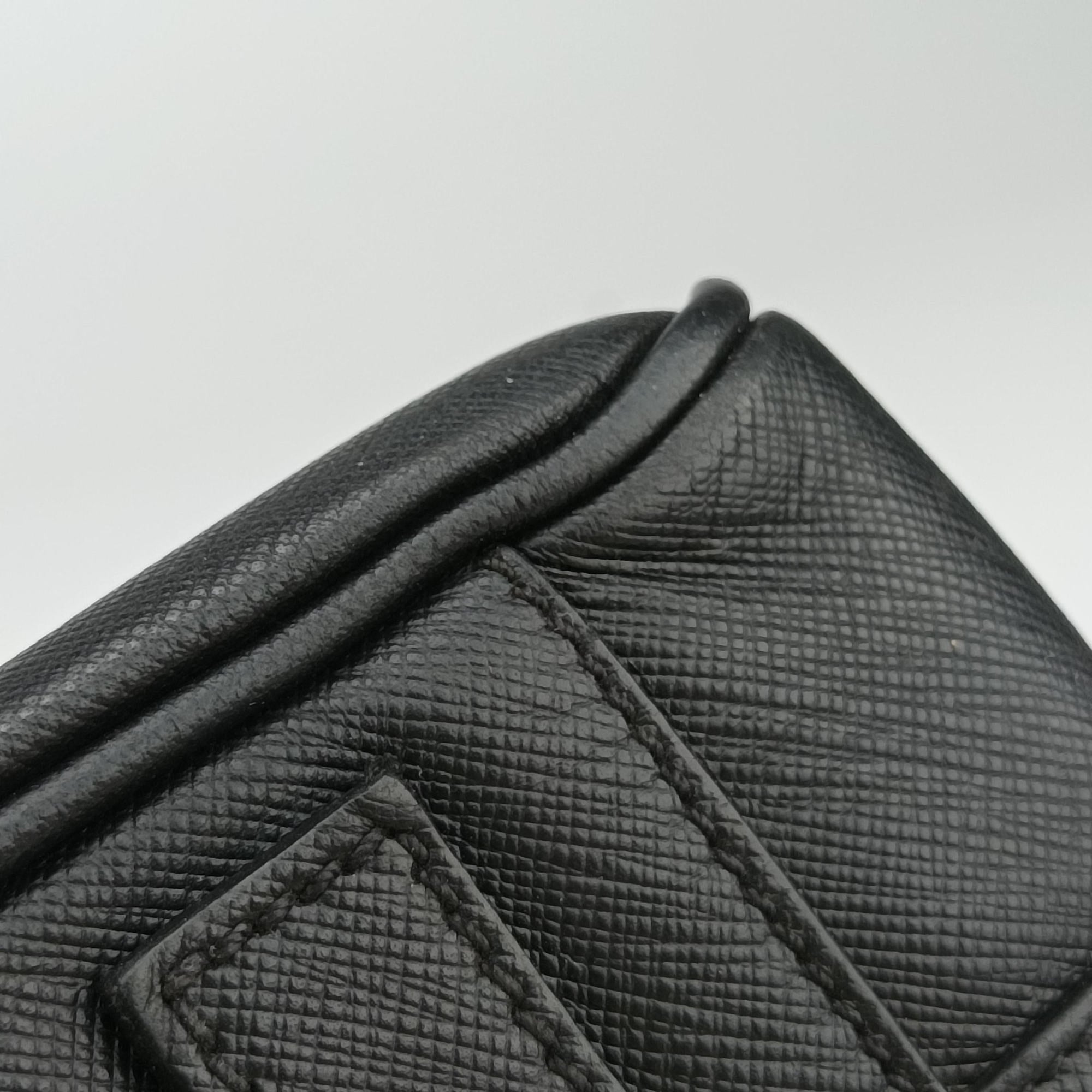 Pre-owned Prada business bag briefcase Black SAFFIANO Leather 2VE363 handbag | stylenewstar