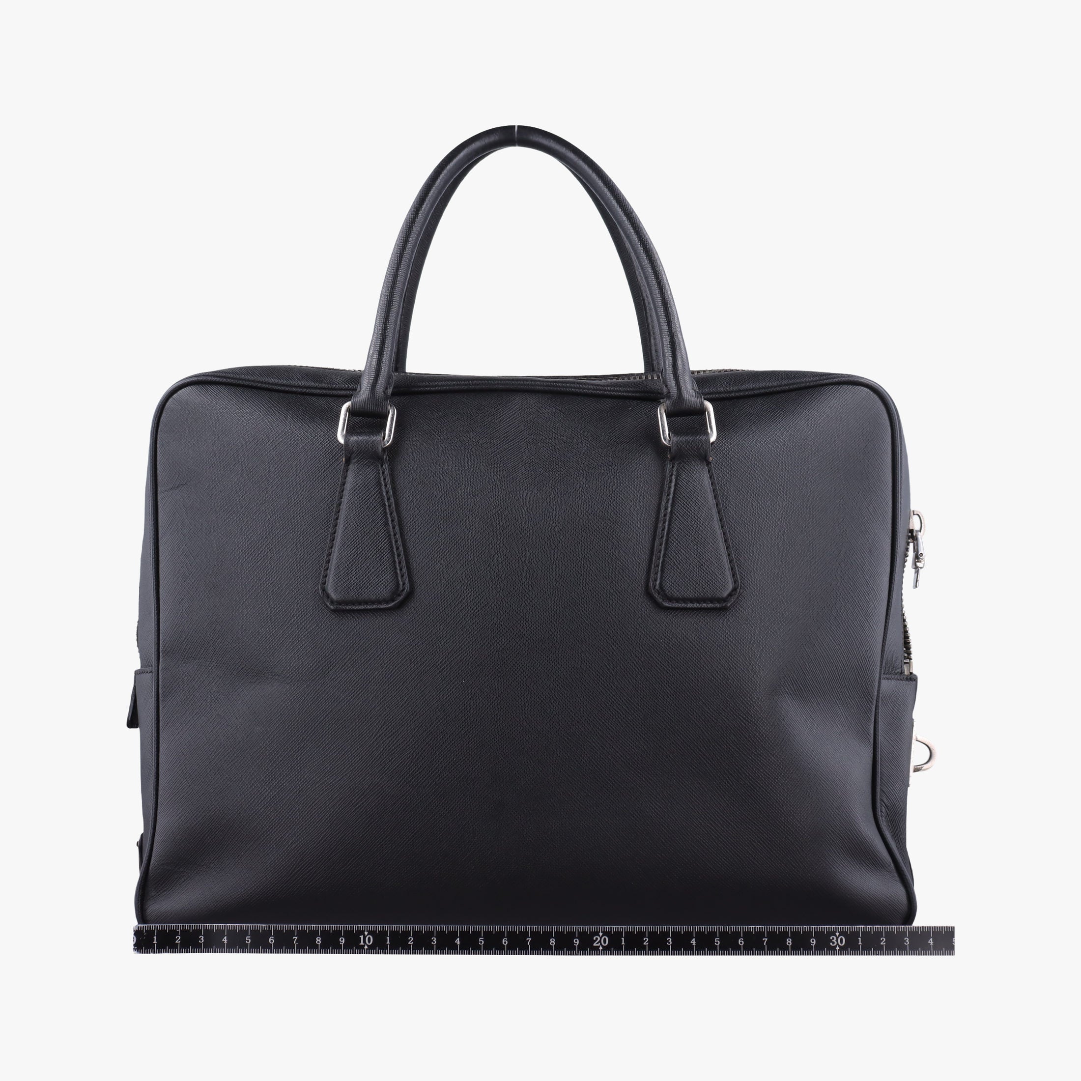 Pre-owned Prada business bag briefcase Black SAFFIANO Leather 2VE363 handbag | stylenewstar