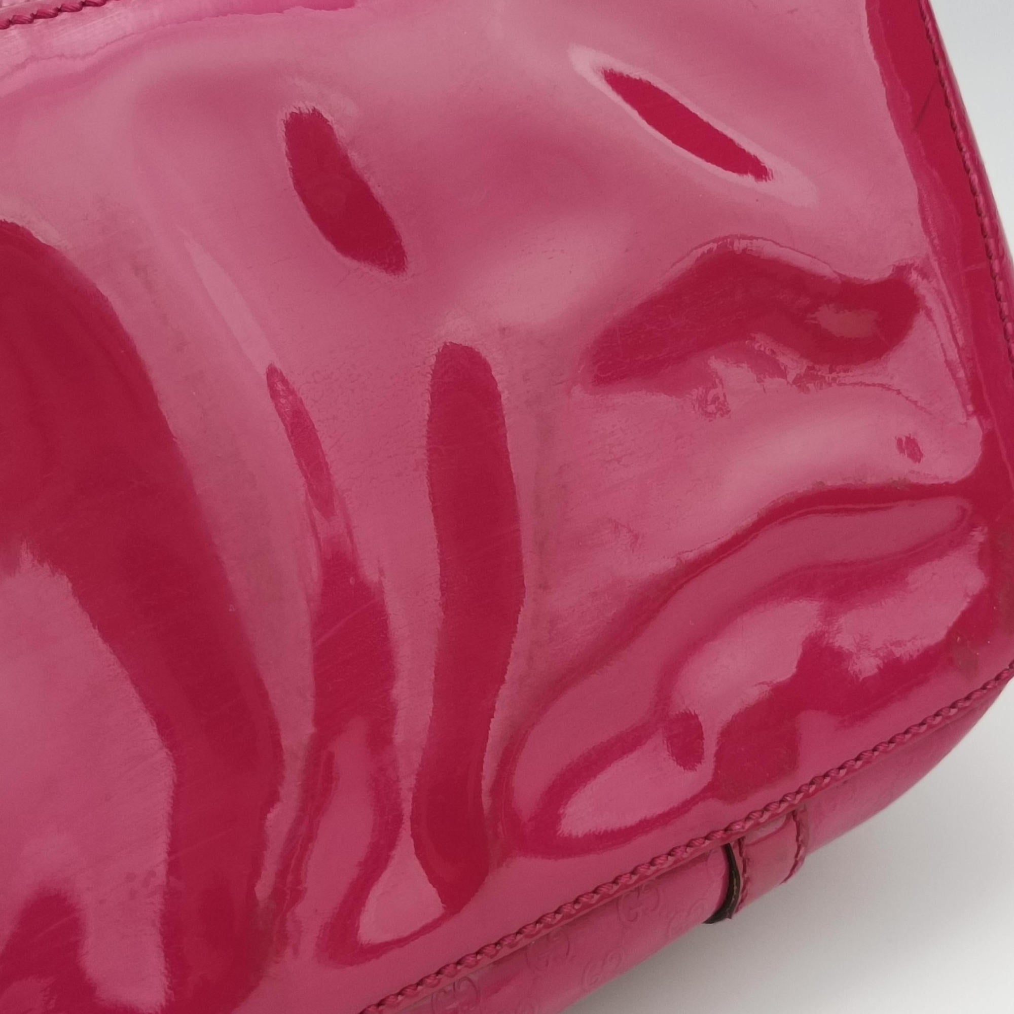 Pre-owned Gucci Microguccissima Nice Pink Patent 336776 handbag | stylenewstar