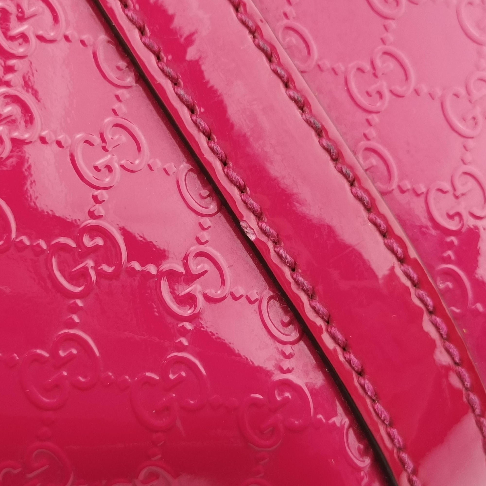 Pre-owned Gucci Microguccissima Nice Pink Patent 336776 handbag | stylenewstar