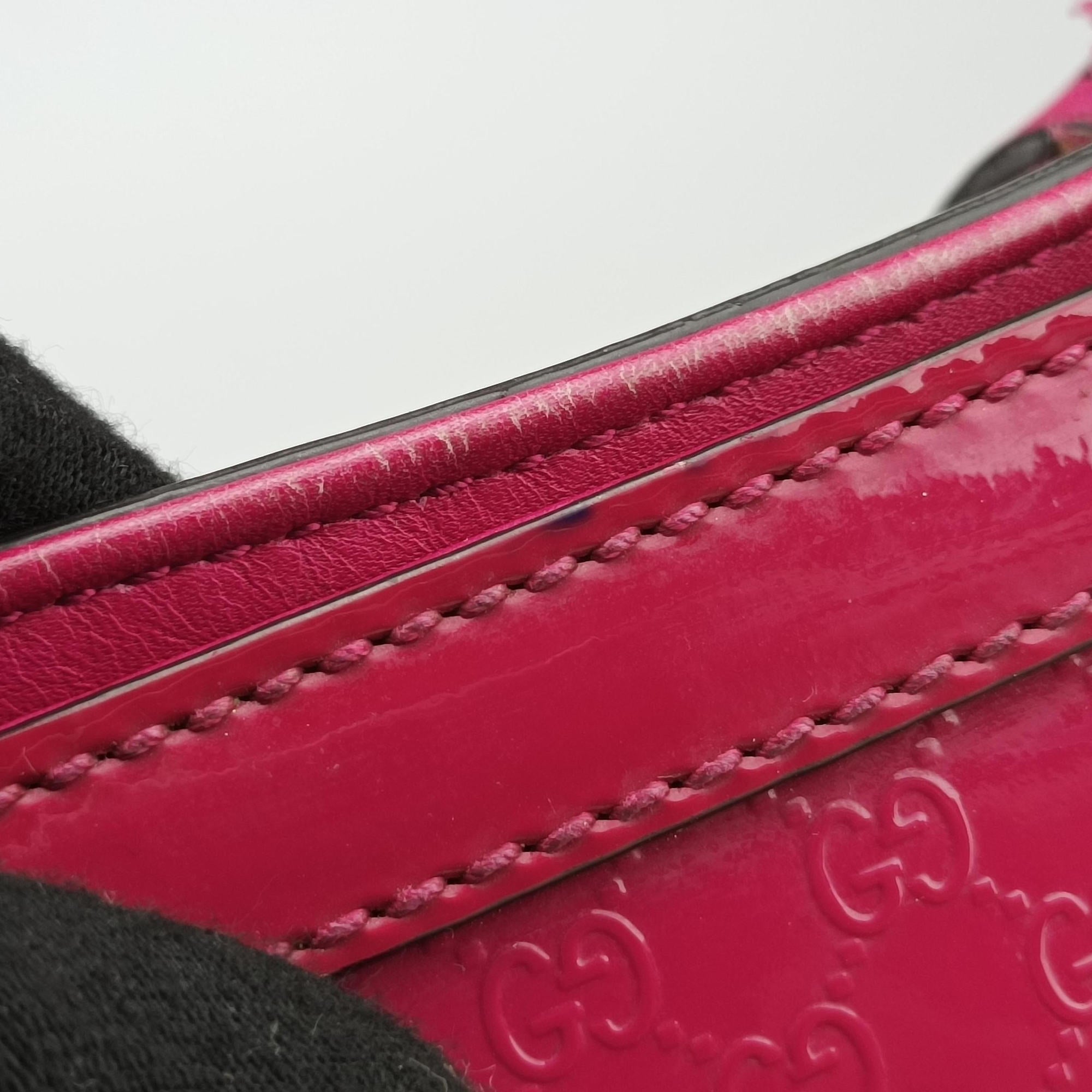 Pre-owned Gucci Microguccissima Nice Pink Patent 336776 handbag | stylenewstar