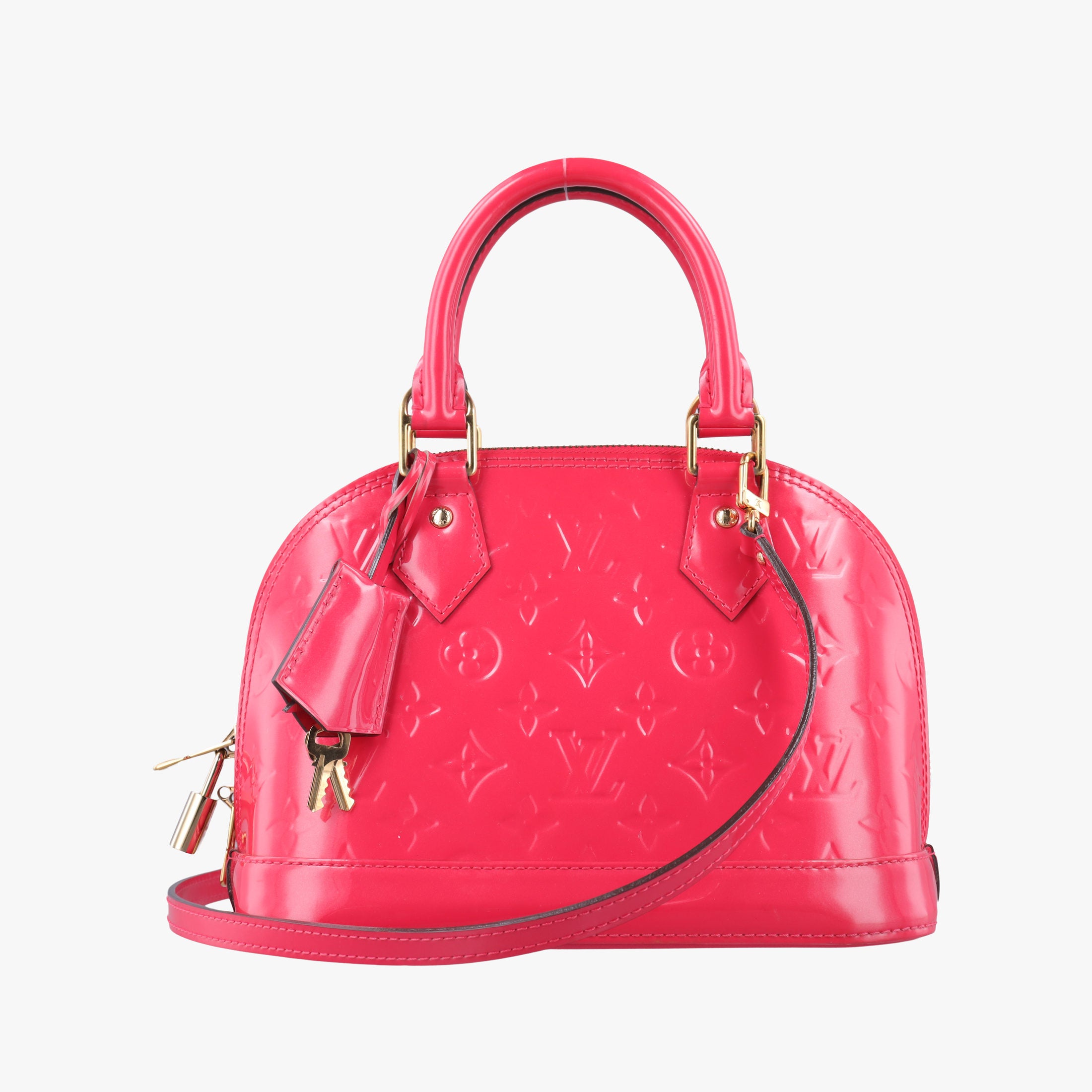 Pre-owned Louis Vuitton Alma BB ROSE INDIEN Vernis M91606 shoulderbag | stylenewstar