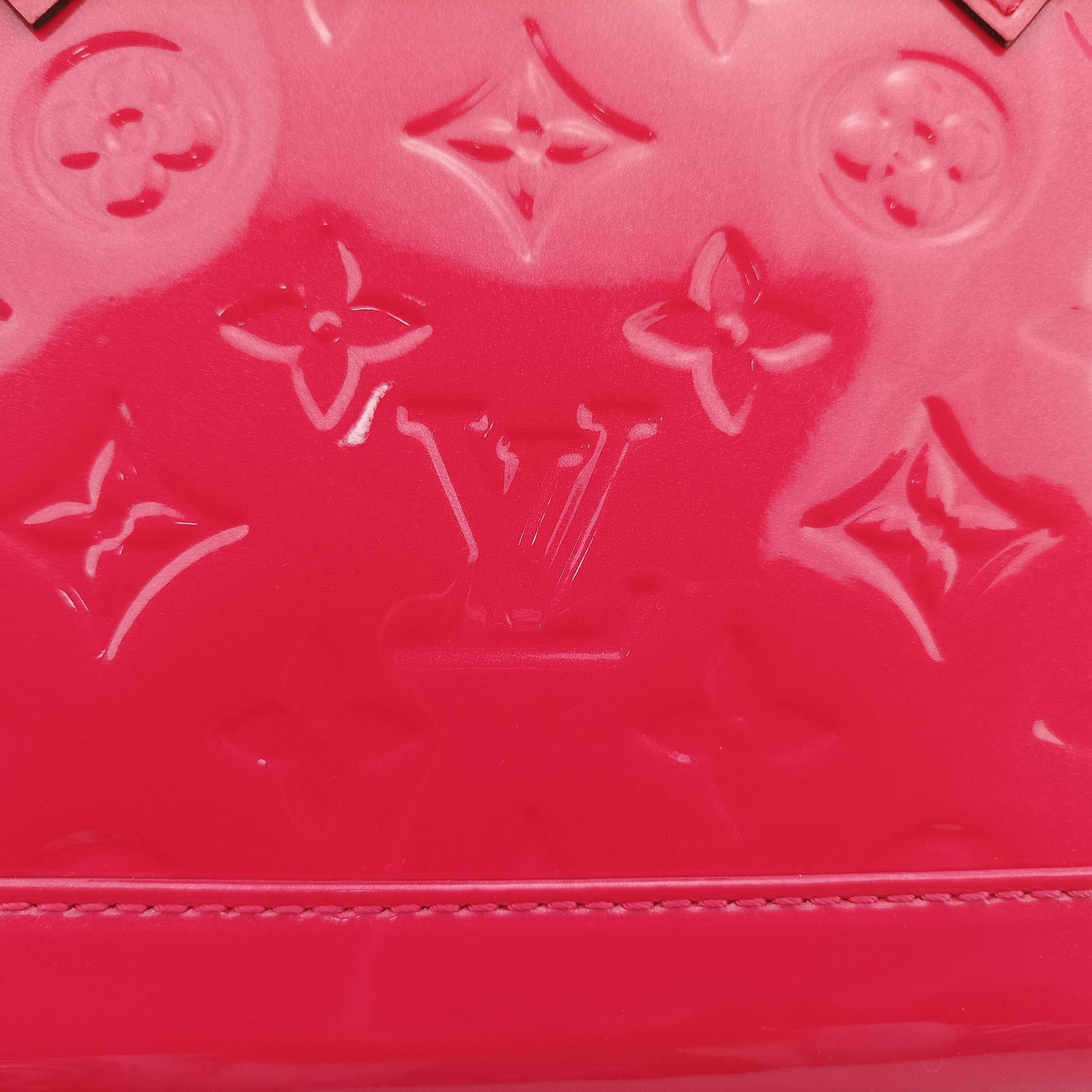 Pre-owned Louis Vuitton Alma BB ROSE INDIEN Vernis M91606 shoulderbag | stylenewstar